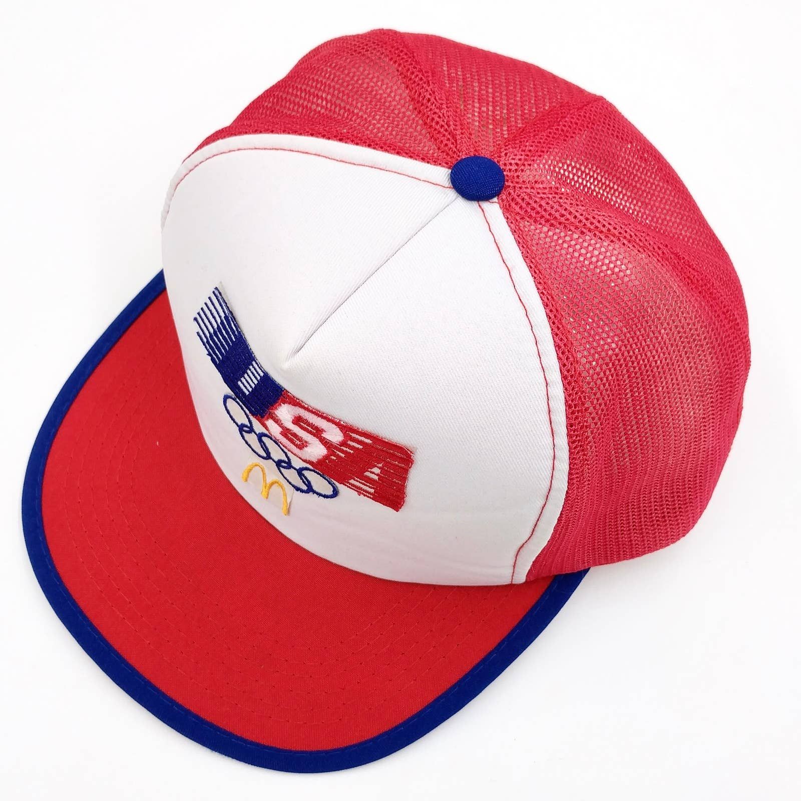 Vintage Vintage USA Olympics McDonalds Snapback Trucker Mesh Hat 90s Size ONE SIZE - 4 Thumbnail