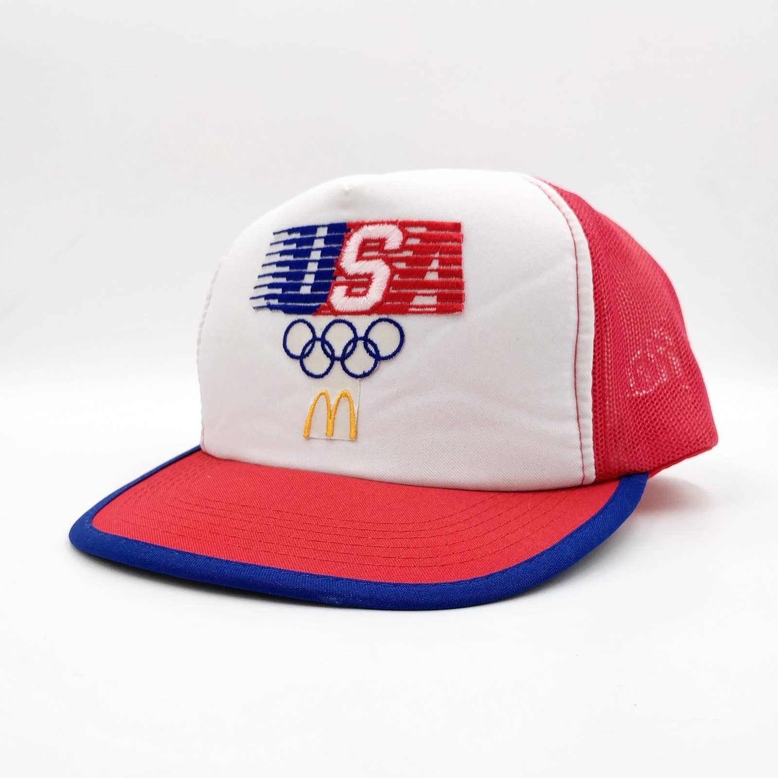 Vintage Vintage USA Olympics McDonalds Snapback Trucker Mesh Hat 90s Size ONE SIZE - 3 Thumbnail