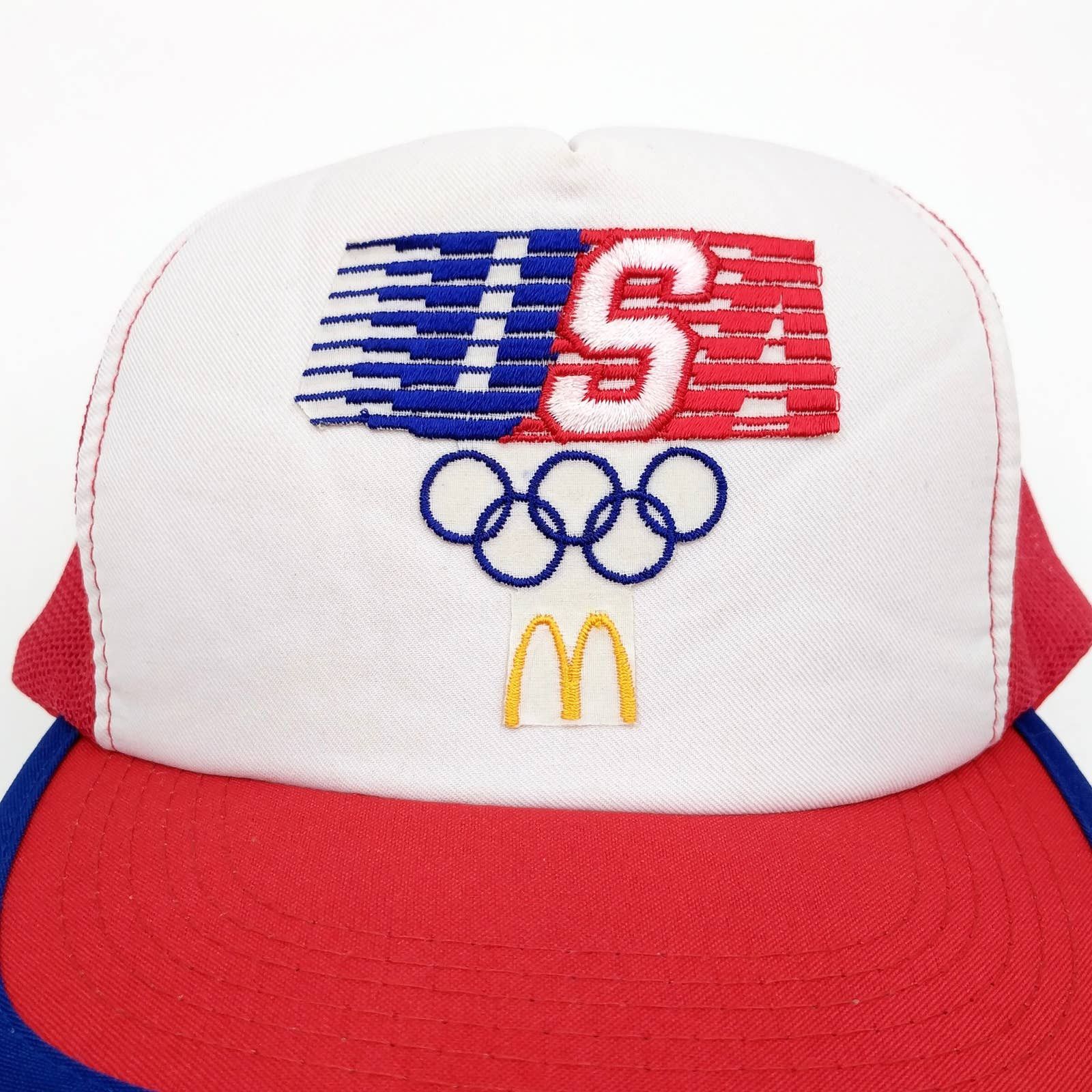 Vintage Vintage USA Olympics McDonalds Snapback Trucker Mesh Hat 90s Size ONE SIZE - 5 Thumbnail