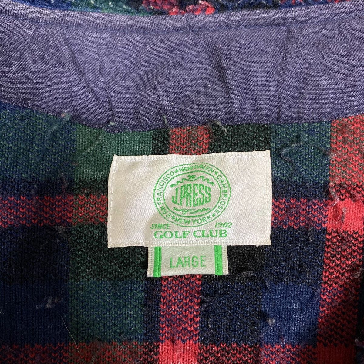 J. Press Vintage J. PRESS Japanese Tartan Design Fleece Vest Jacket Size US S / EU 44-46 / 1 - 6 Thumbnail