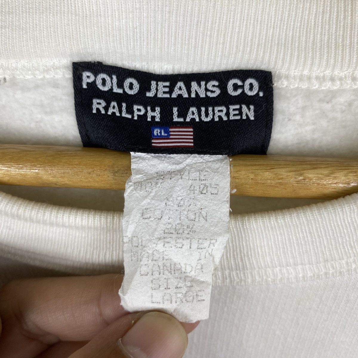 Polo Ralph Lauren × Vintage Vintage POLO JEANS Company Ralph Lauren Sweatshirt Pullover Size US XL / EU 56 / 4 - 4 Thumbnail