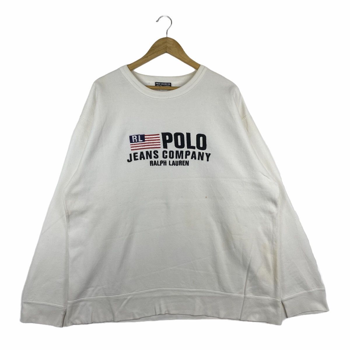 Polo Ralph Lauren × Vintage Vintage POLO JEANS Company Ralph Lauren Sweatshirt Pullover Size US XL / EU 56 / 4 - 1 Thumbnail