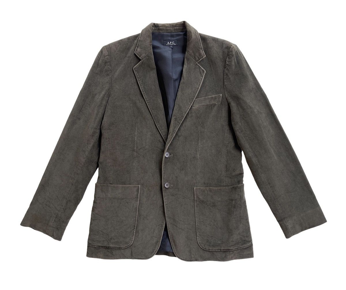 A.P.C. A.P.C Corduroy Olive Coat Size US S / EU 44-46 / 1 - 2 Thumbnail