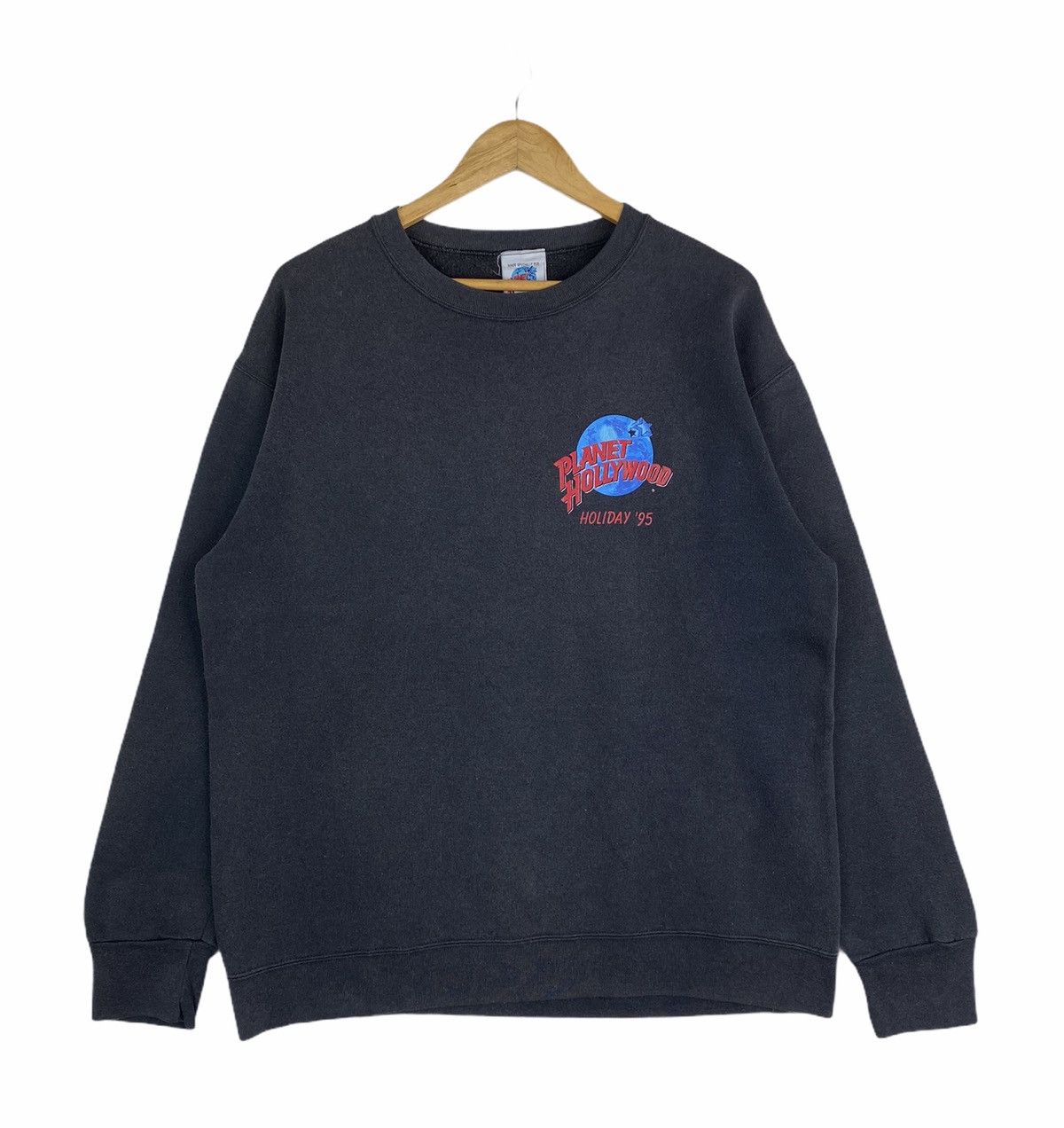 Planet Hollywood × Vintage Vintage PLANET HOLLYWOOD Holiday 95 Big Logo Sweatshirt Size US L / EU 52-54 / 3 - 1 Thumbnail