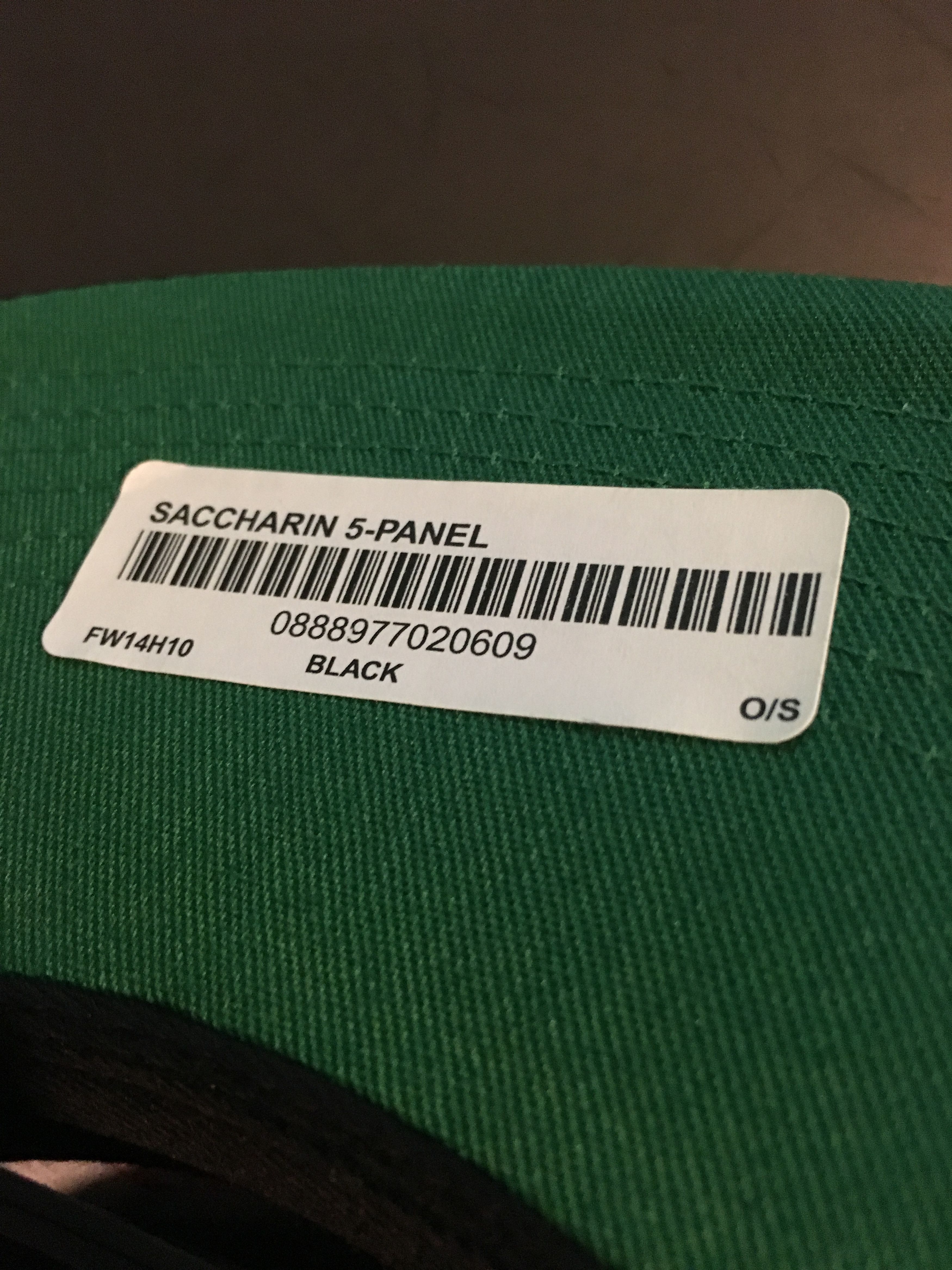 Supreme Supreme Saccharin 5 Panel Black FW14 Size ONE SIZE - 3 Thumbnail
