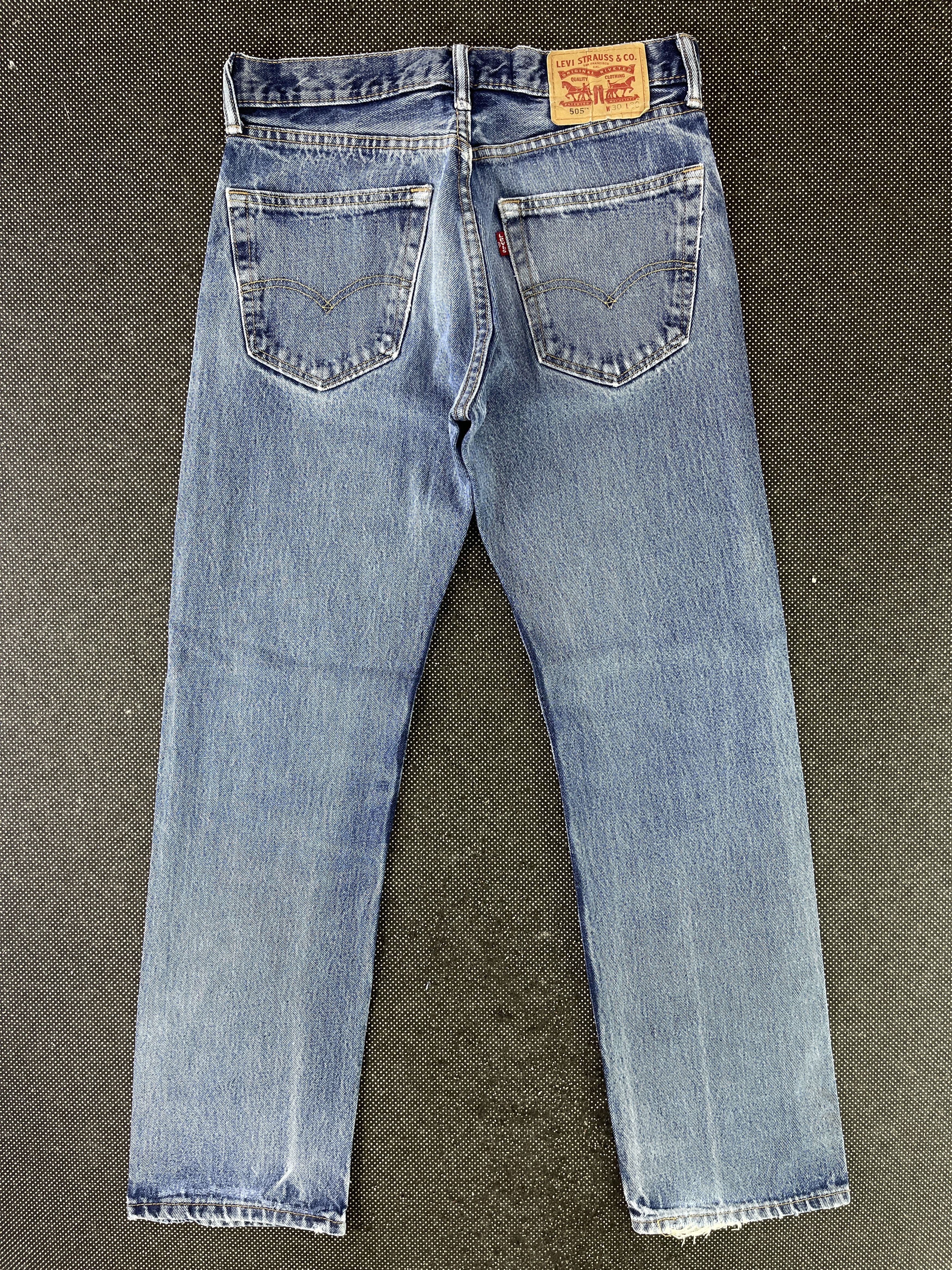 Levi's Vintage Levis 505 Distressed Knee Jeans - J346 Size US 31 - 2 Thumbnail