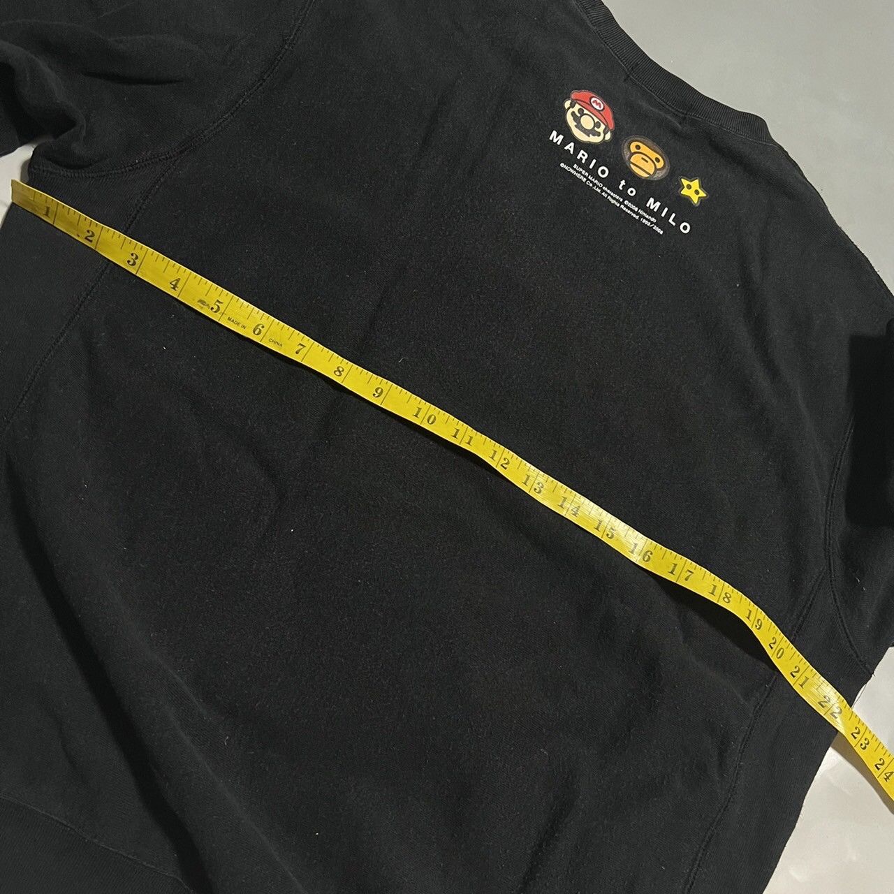 Bape BAPE mario long sleeve sweat black Size US M / EU 48-50 / 2 - 8 Thumbnail