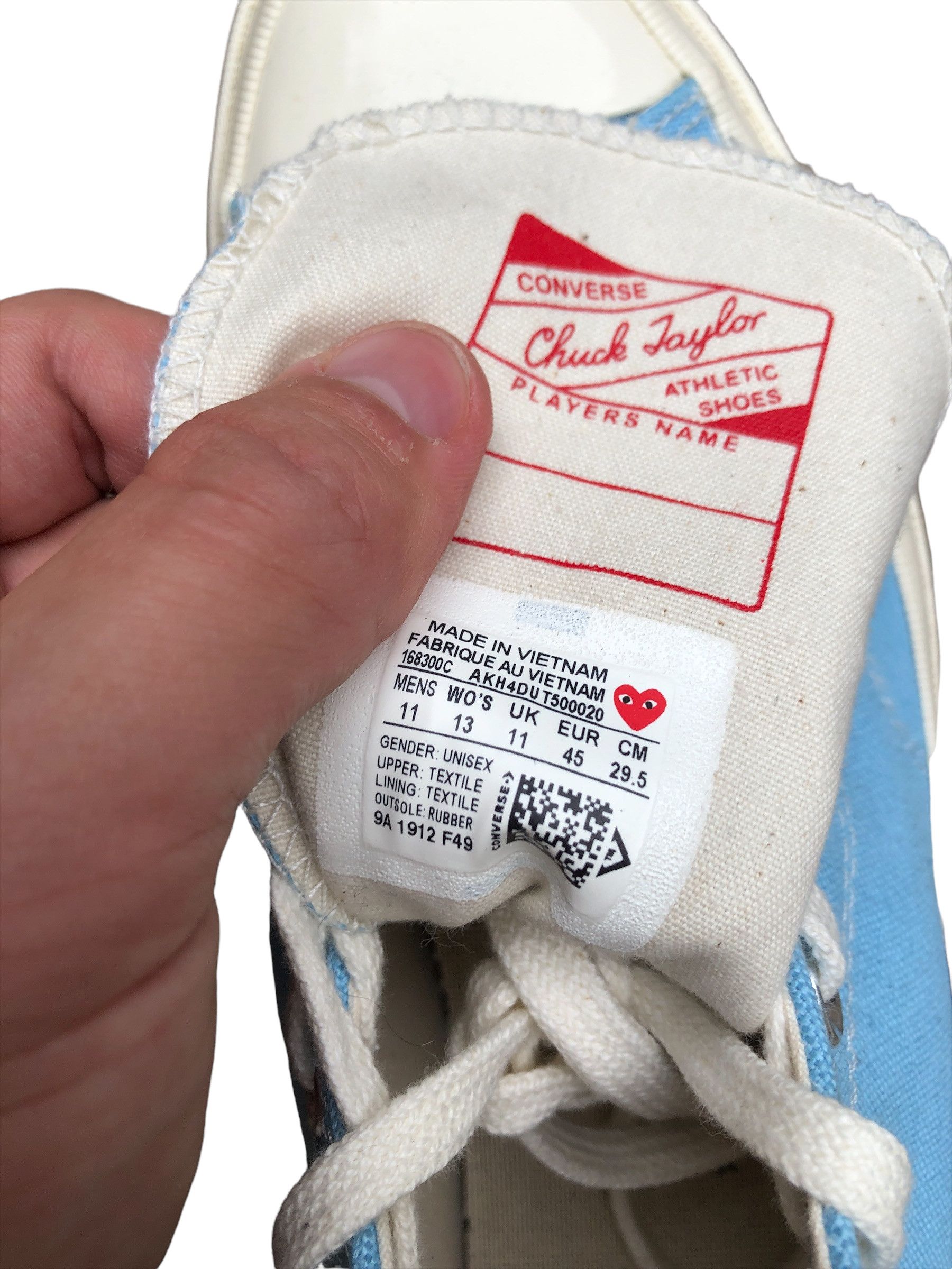 Comme des Garcons × Converse Converse X Comme des Garcons Play Bright Blue Size 11 Size US 11 / EU 44 - 16 Thumbnail