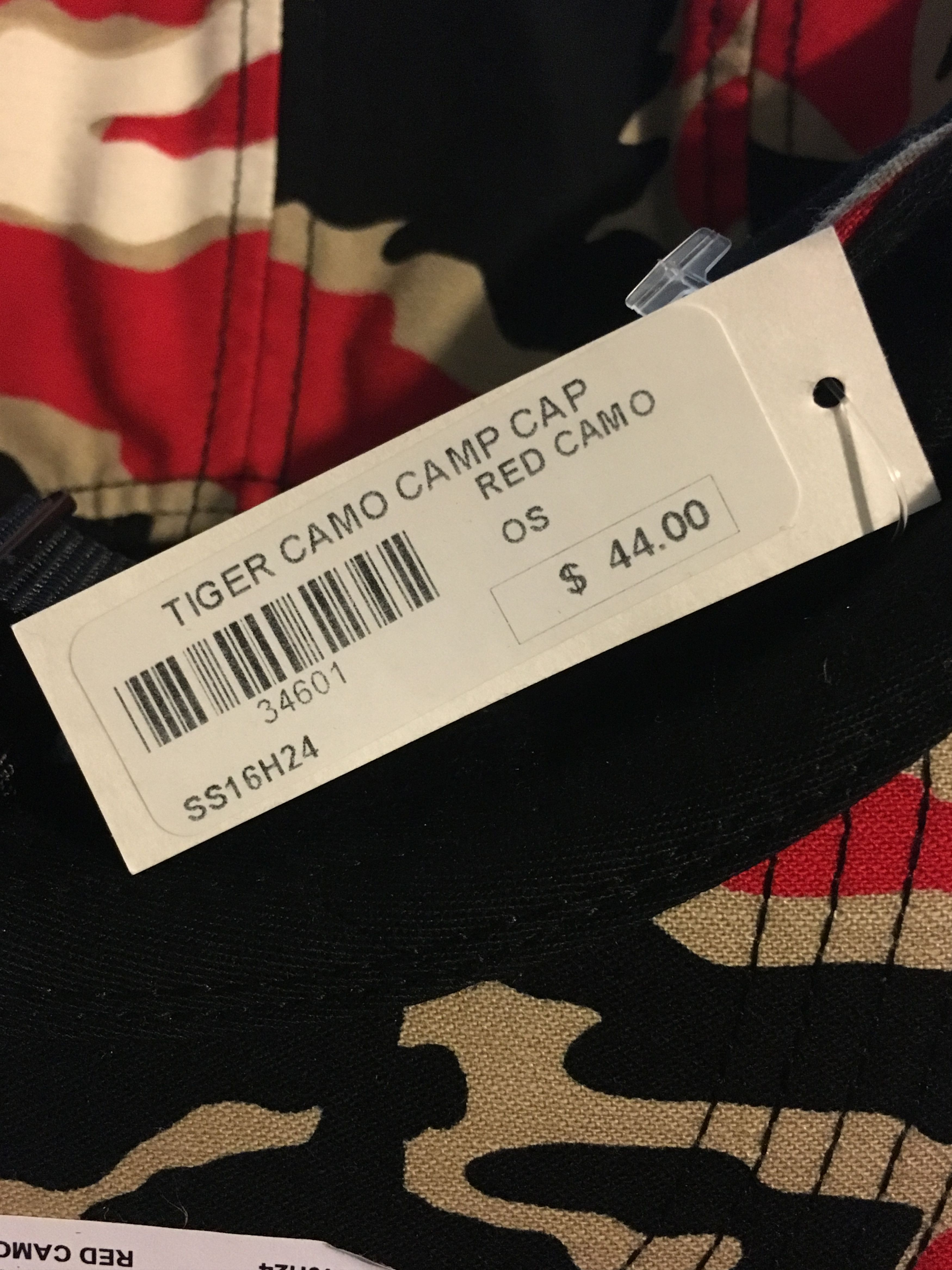 Supreme Supreme Tiger Camo Camp Cap Red SS16 Size ONE SIZE - 3 Thumbnail