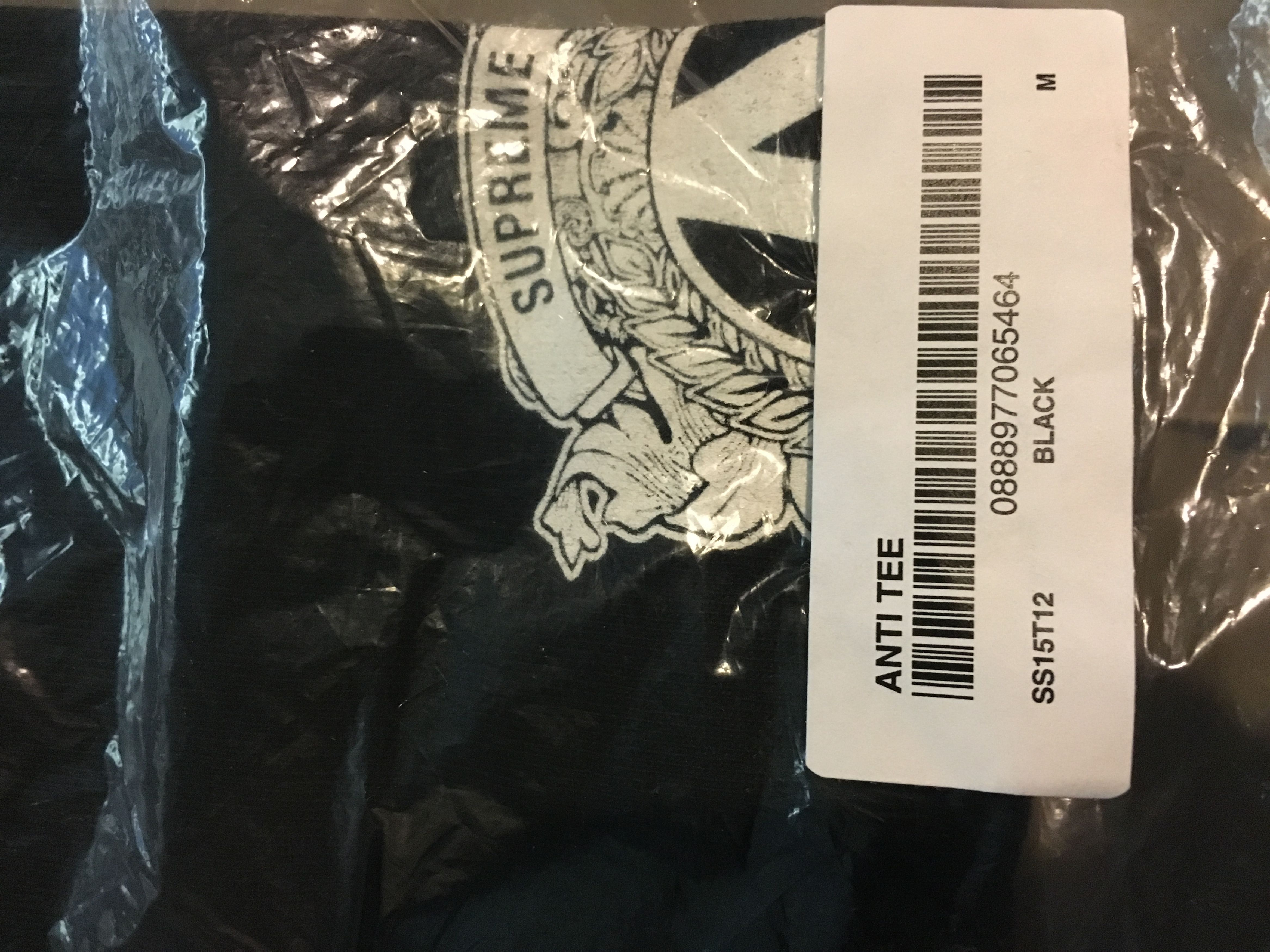 Supreme Supreme Anti Tee Black Medium SS15 Size US M / EU 48-50 / 2 - 2 Thumbnail