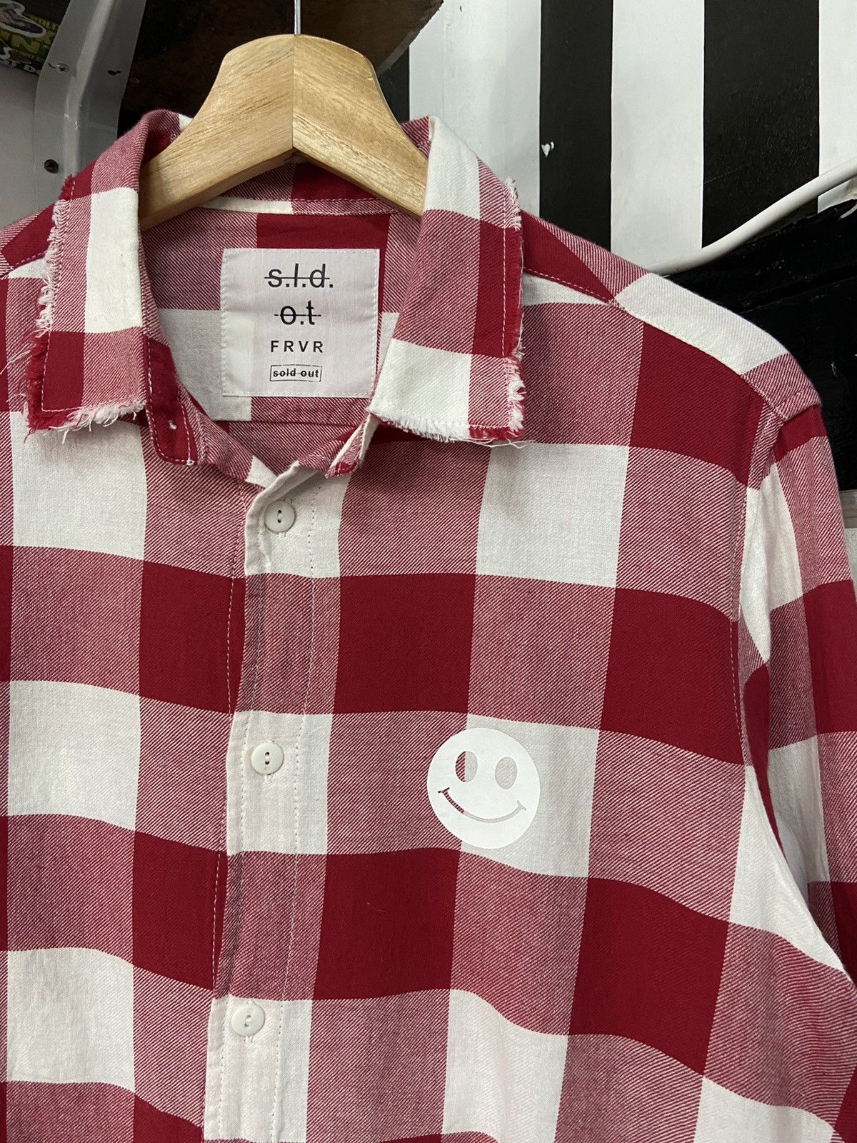 Japanese Brand Sold Out FRVR Smiley Face CPFM Reverse Stitch Flannel Shirt Size US M / EU 48-50 / 2 - 4 Thumbnail