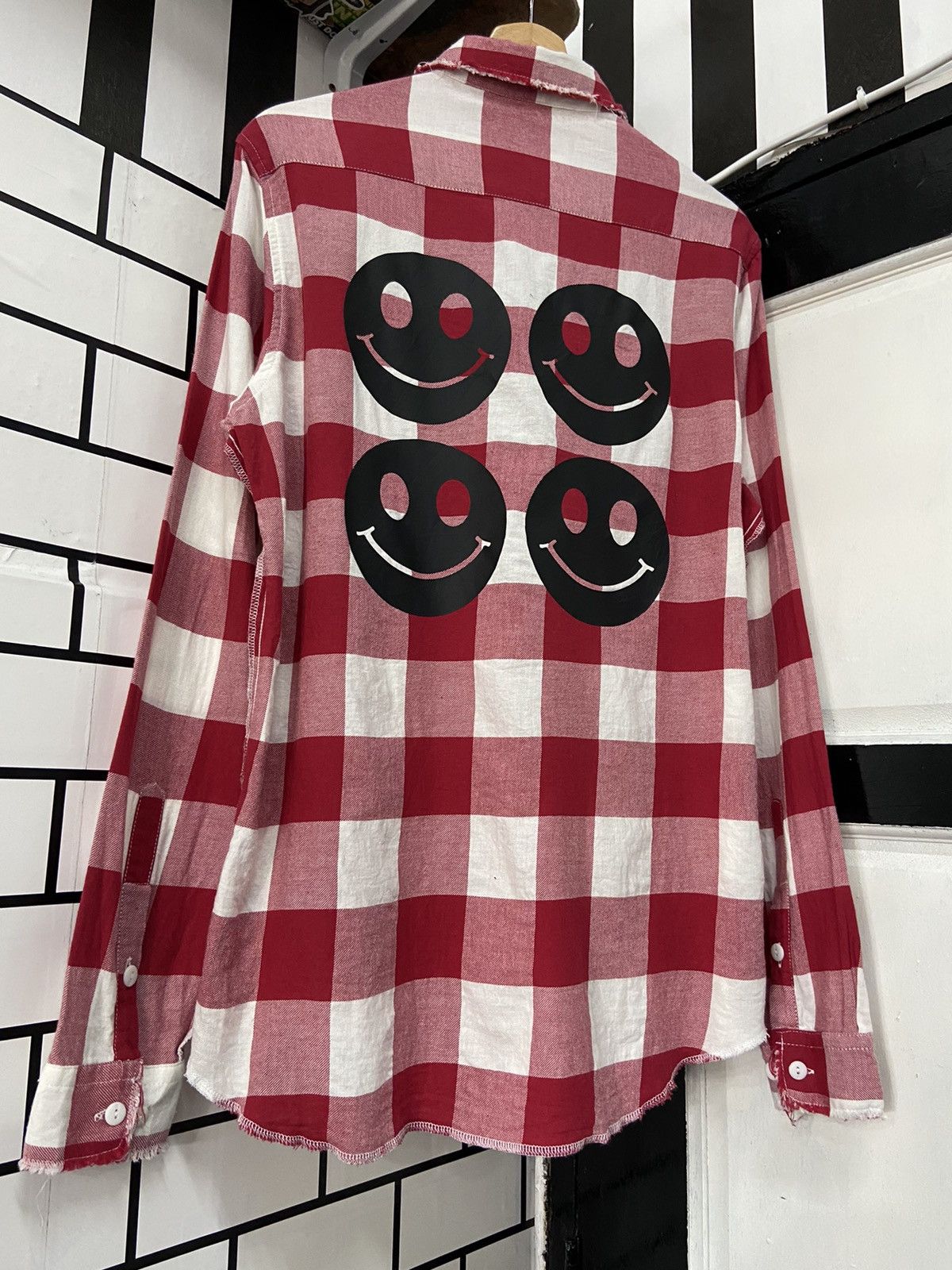 Japanese Brand Sold Out FRVR Smiley Face CPFM Reverse Stitch Flannel Shirt Size US M / EU 48-50 / 2 - 8 Thumbnail