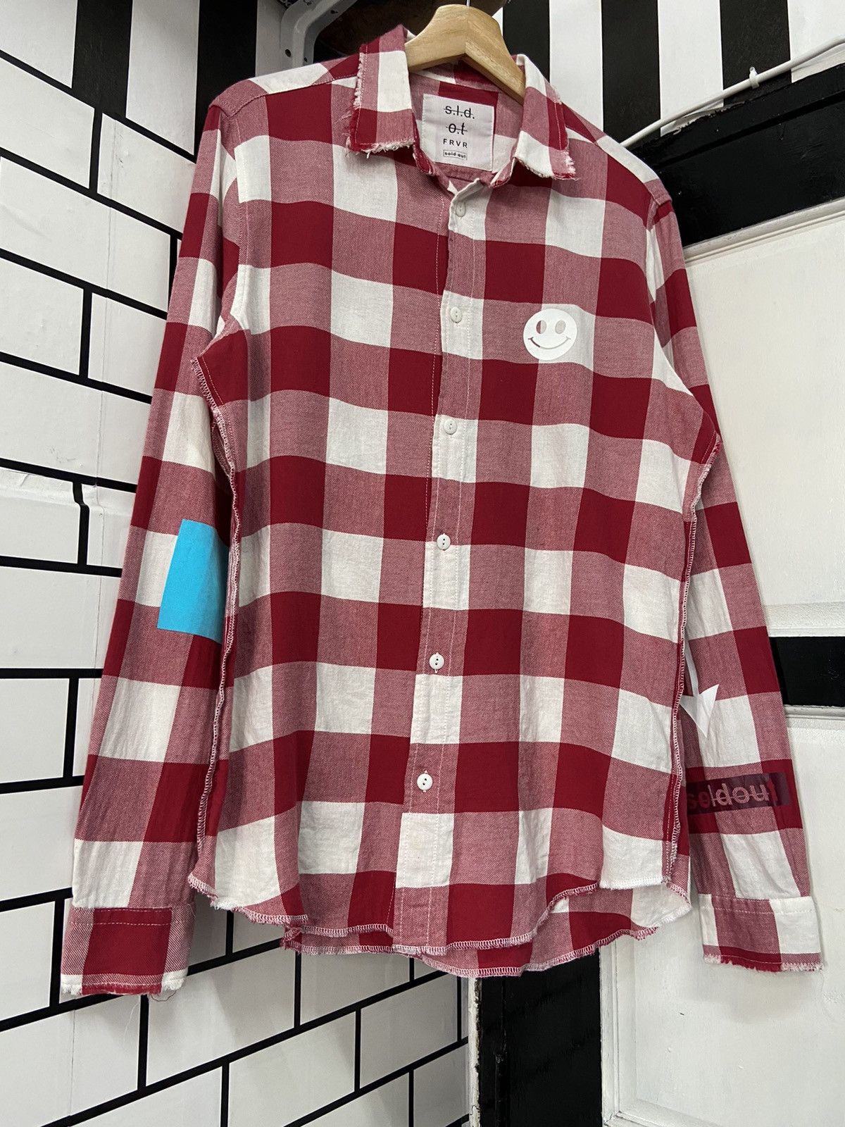 Japanese Brand Sold Out FRVR Smiley Face CPFM Reverse Stitch Flannel Shirt Size US M / EU 48-50 / 2 - 3 Thumbnail