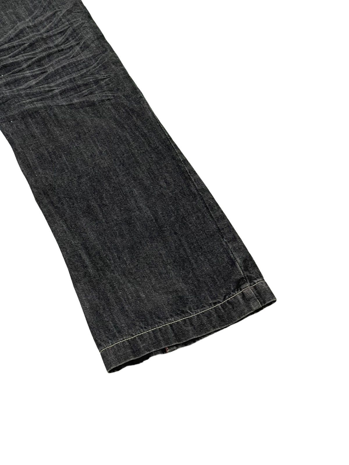 Japanese Brand Flare Jeans Daily Topics Distress Low Rise Boot Cut 5🟦7 Size US 34 / EU 50 - 4 Thumbnail