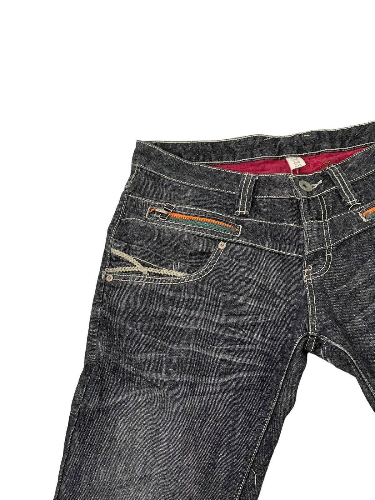 Japanese Brand Flare Jeans Daily Topics Distress Low Rise Boot Cut 5🟦7 Size US 34 / EU 50 - 19 Thumbnail