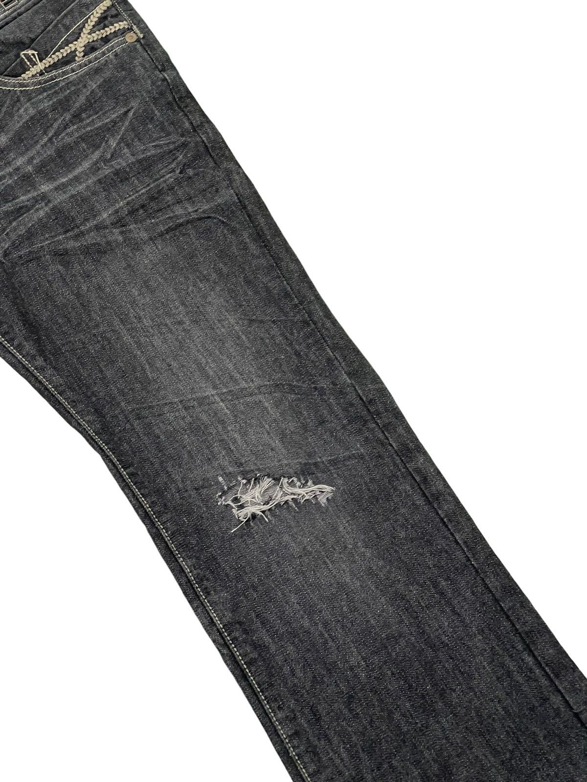 Japanese Brand Flare Jeans Daily Topics Distress Low Rise Boot Cut 5🟦7 Size US 34 / EU 50 - 18 Thumbnail