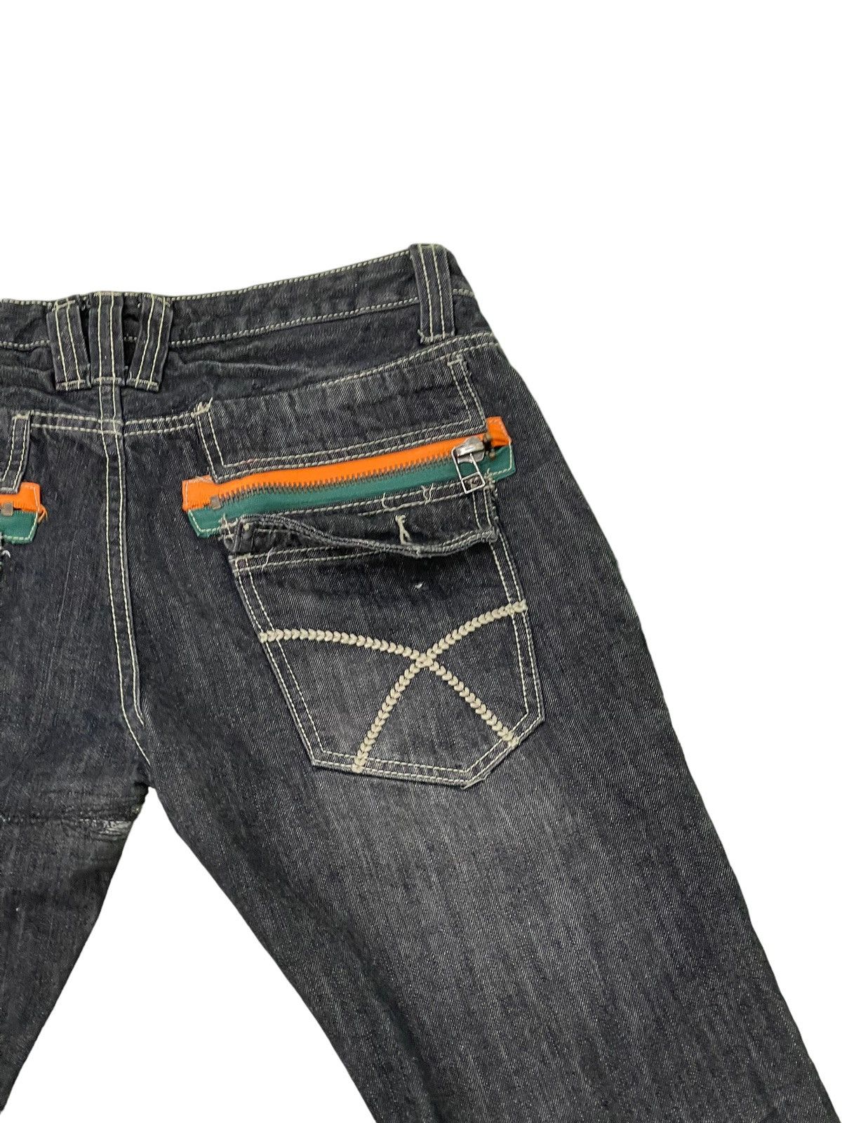 Japanese Brand Flare Jeans Daily Topics Distress Low Rise Boot Cut 5🟦7 Size US 34 / EU 50 - 9 Thumbnail