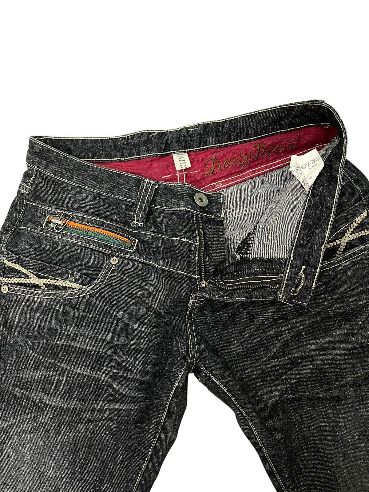 Japanese Brand Flare Jeans Daily Topics Distress Low Rise Boot Cut 5🟦7 Size US 34 / EU 50 - 22 Thumbnail