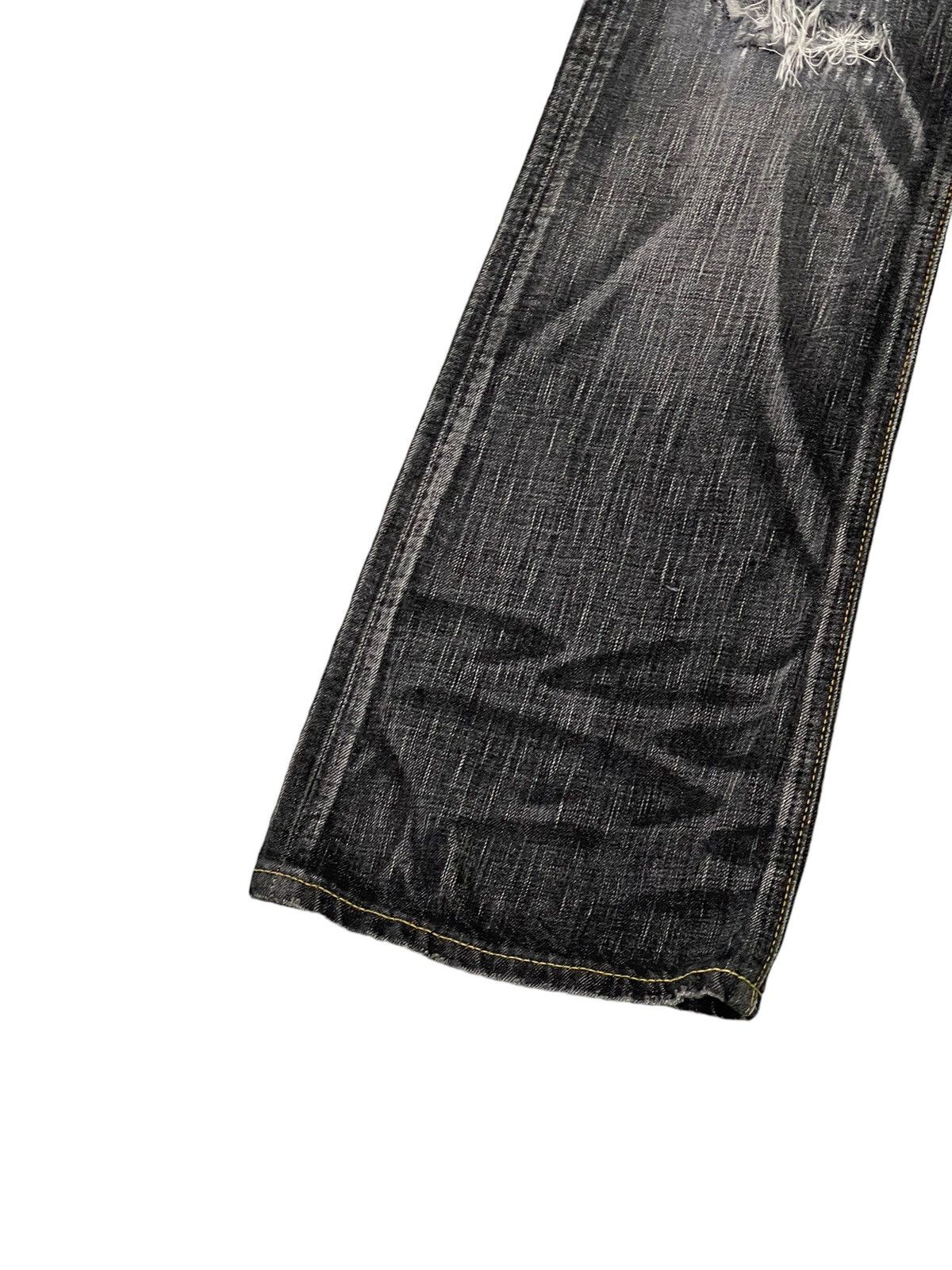 Edwin Flare Jeans Edwin Japan Distress Low Rise Acid Wash 5🟦7 Size US 30 / EU 46 - 5 Thumbnail