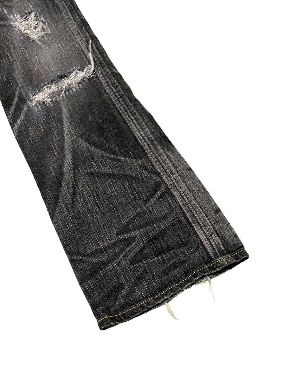 Edwin Flare Jeans Edwin Japan Distress Low Rise Acid Wash 5🟦7 Size US 30 / EU 46 - 4 Thumbnail