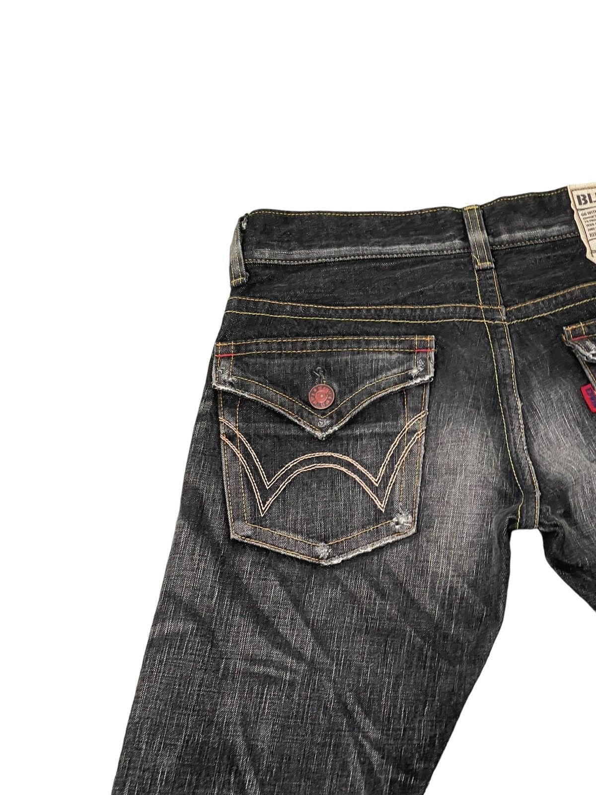 Edwin Flare Jeans Edwin Japan Distress Low Rise Acid Wash 5🟦7 Size US 30 / EU 46 - 19 Thumbnail