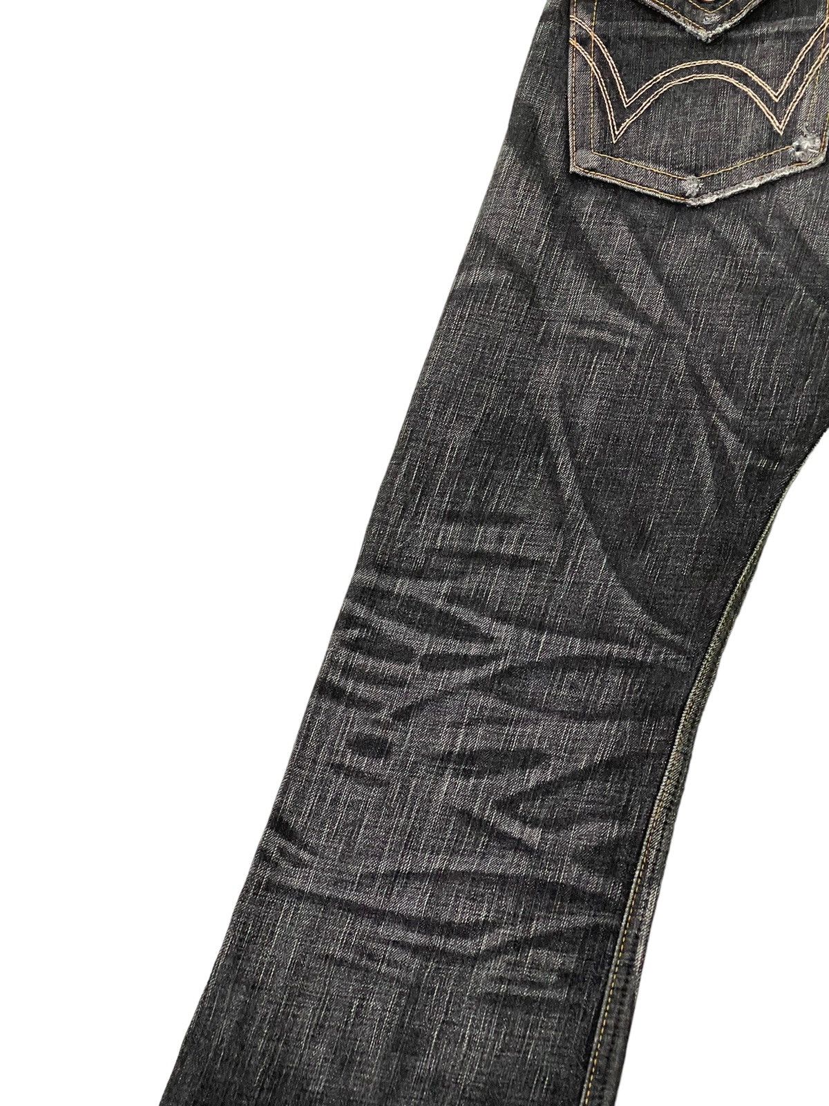Edwin Flare Jeans Edwin Japan Distress Low Rise Acid Wash 5🟦7 Size US 30 / EU 46 - 17 Thumbnail