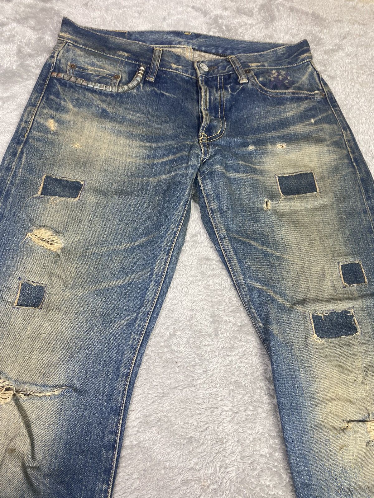 Hysteric Glamour Hysteric Glamour Distressed Patchwork Denim. S0303 Size US 31 - 6 Thumbnail