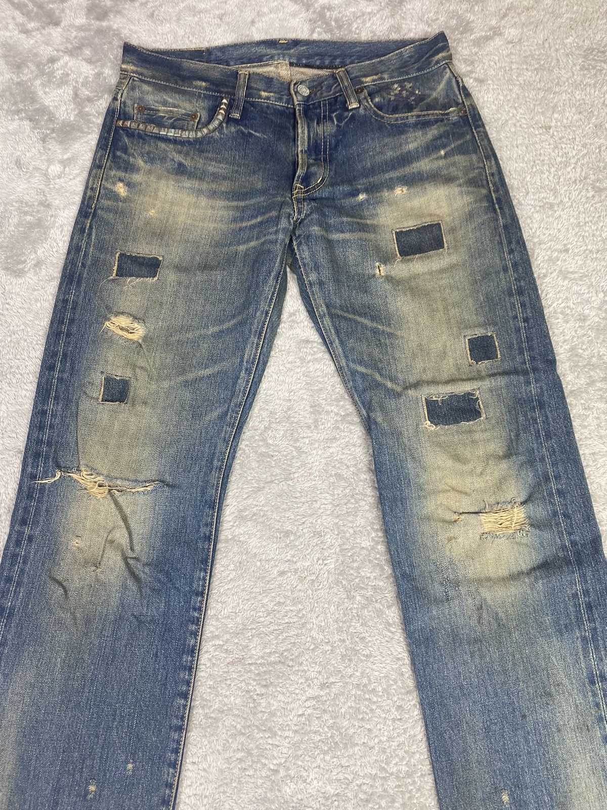 Hysteric Glamour Hysteric Glamour Distressed Patchwork Denim. S0303 Size US 31 - 3 Thumbnail