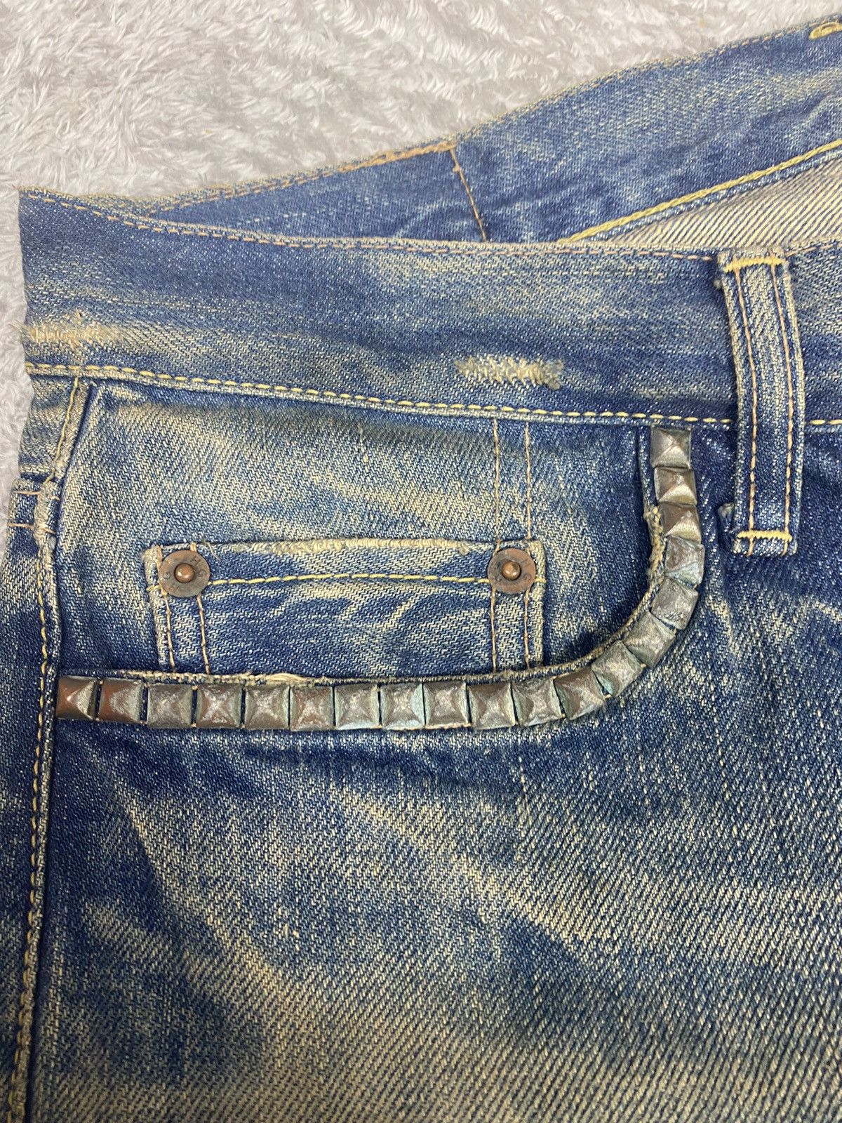 Hysteric Glamour Hysteric Glamour Distressed Patchwork Denim. S0303 Size US 31 - 8 Thumbnail