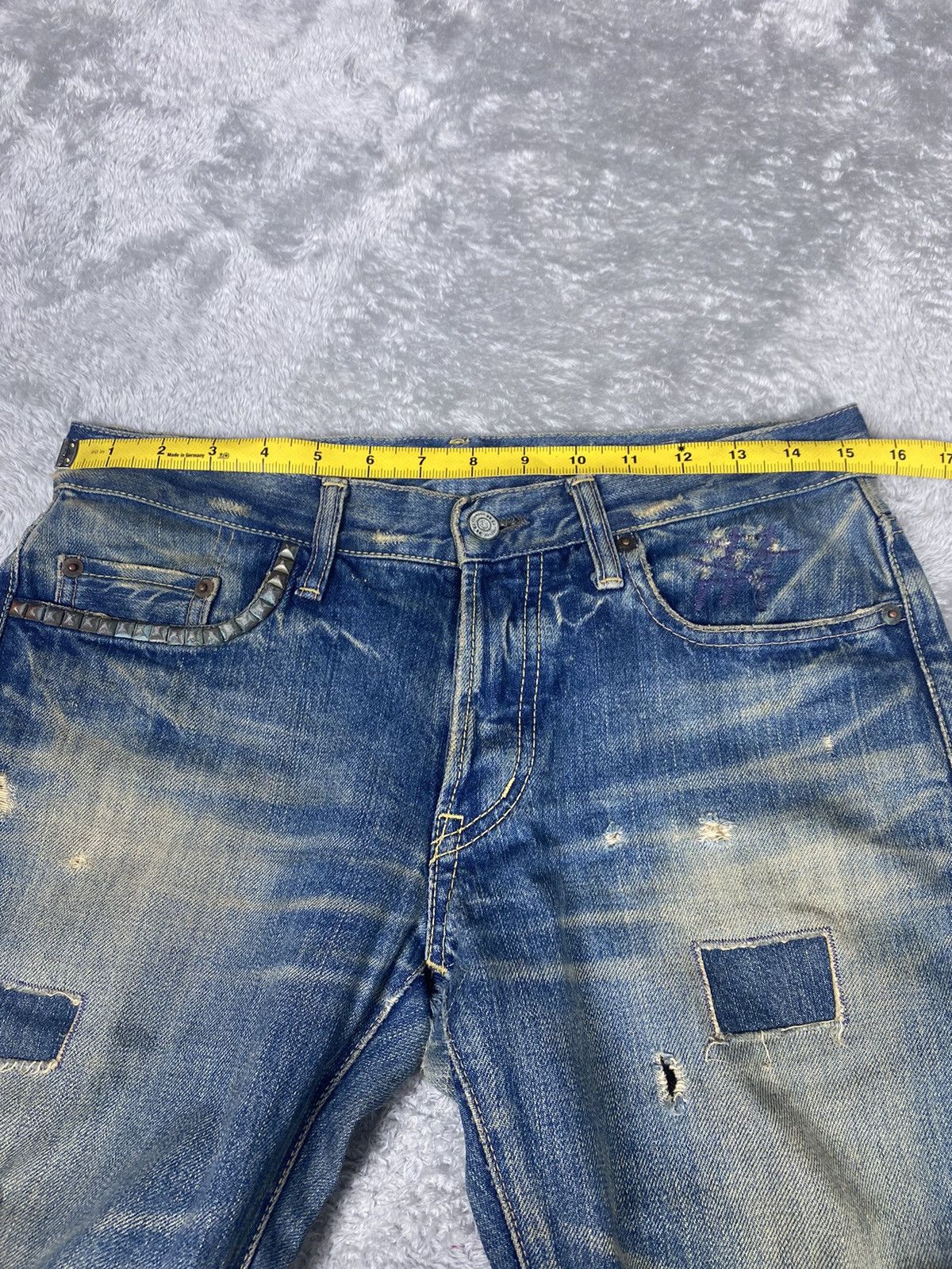 Hysteric Glamour Hysteric Glamour Distressed Patchwork Denim. S0303 Size US 31 - 16 Thumbnail