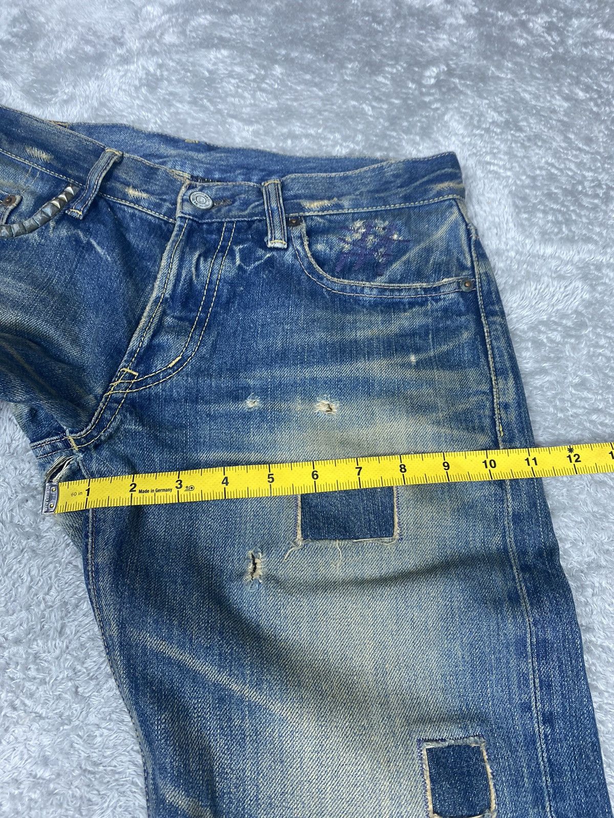 Hysteric Glamour Hysteric Glamour Distressed Patchwork Denim. S0303 Size US 31 - 19 Thumbnail