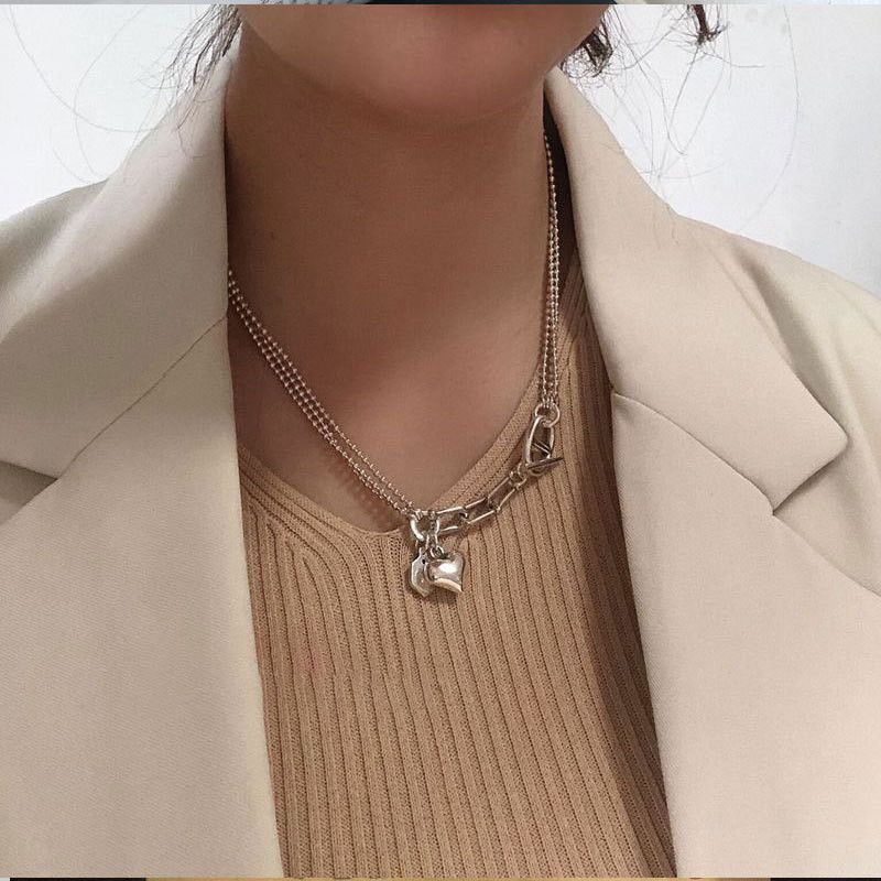 Jewelry Multi layer Chain Love Necklace Size ONE SIZE - 4 Thumbnail