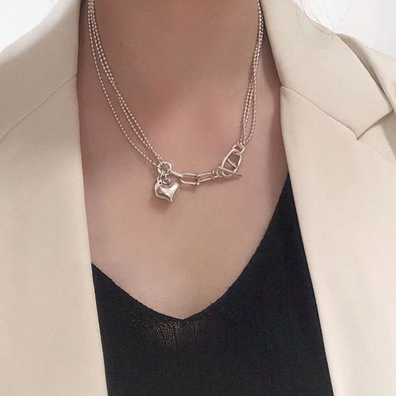 Jewelry Multi layer Chain Love Necklace Size ONE SIZE - 5 Thumbnail
