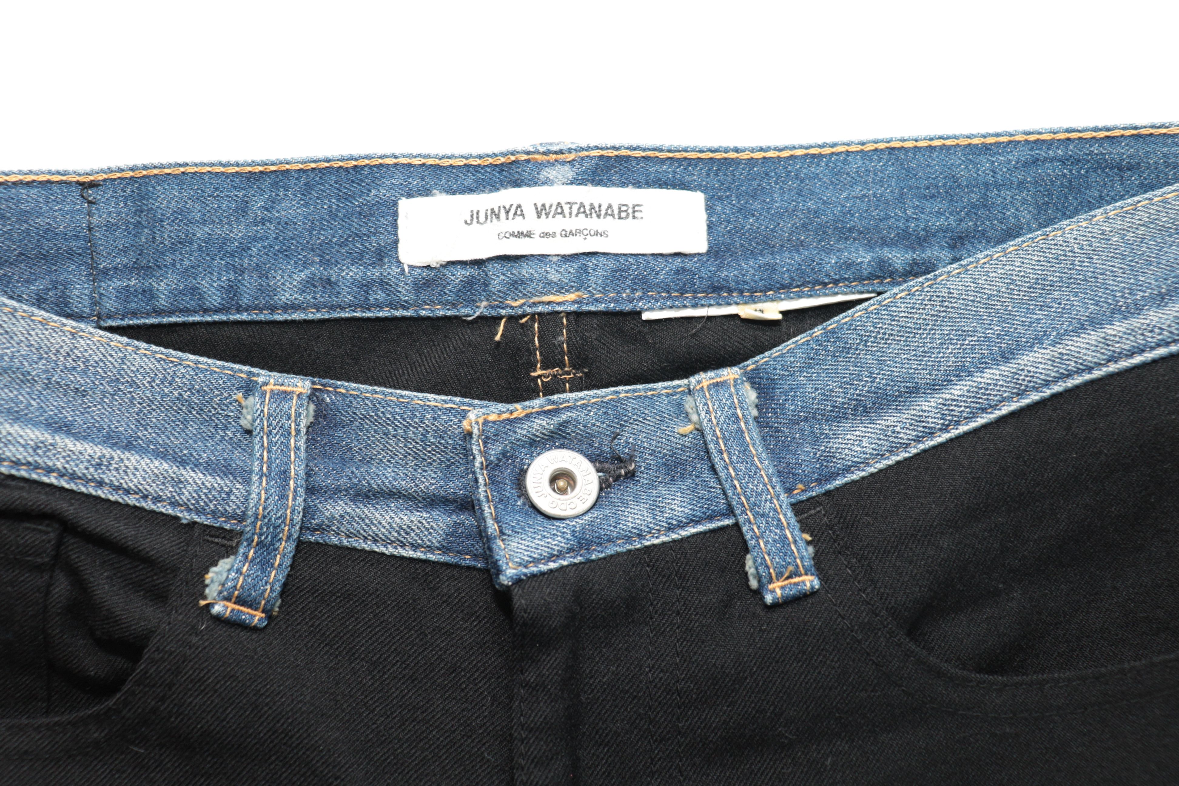 Comme des Garcons Junya Watanabe Comme Des Garcon Denim Floral Black Blue Side Size 32" / US 10 / IT 46 - 8 Thumbnail