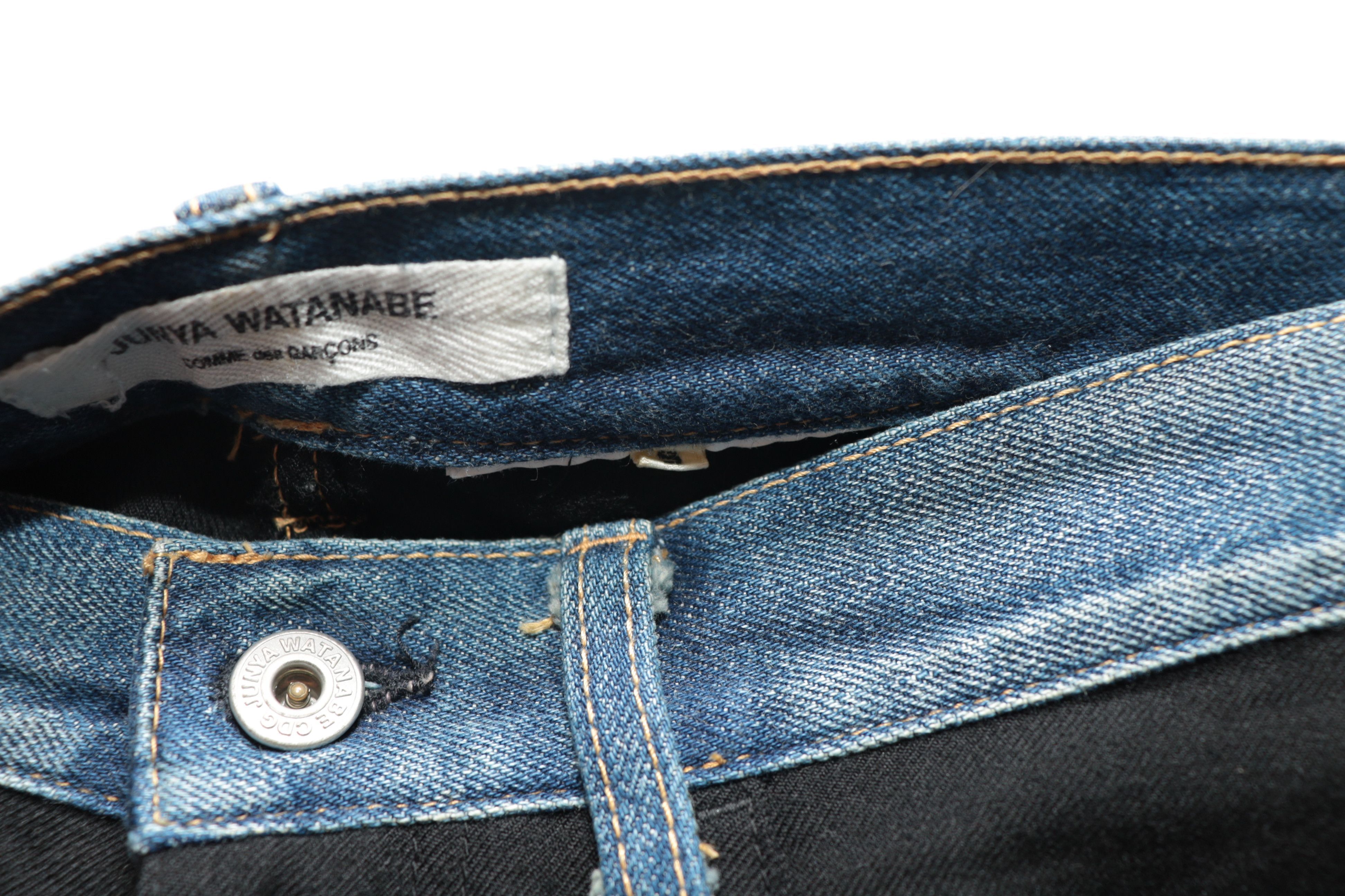 Comme des Garcons Junya Watanabe Comme Des Garcon Denim Floral Black Blue Side Size 32" / US 10 / IT 46 - 9 Thumbnail