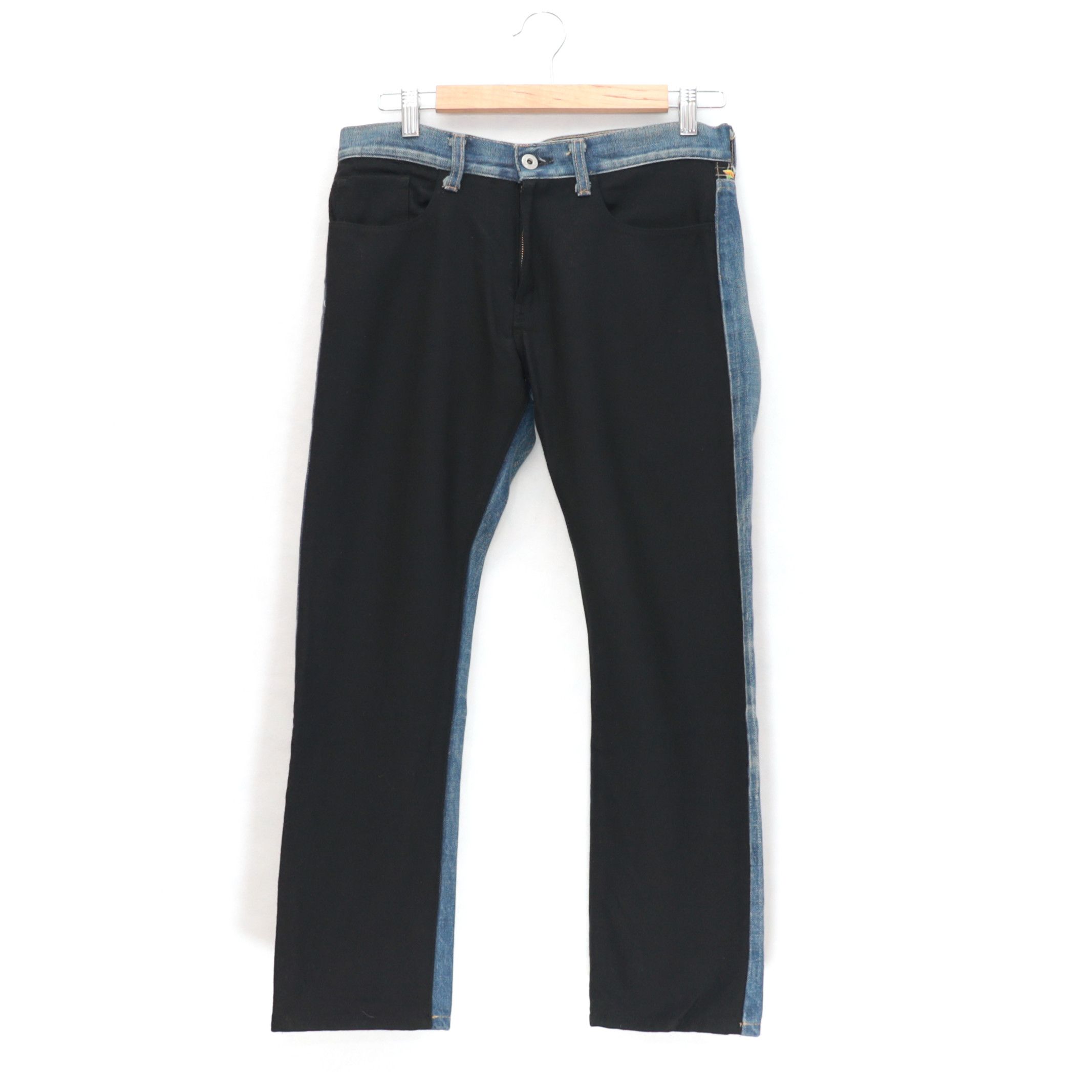 Comme des Garcons Junya Watanabe Comme Des Garcon Denim Floral Black Blue Side Size 32" / US 10 / IT 46 - 2 Thumbnail