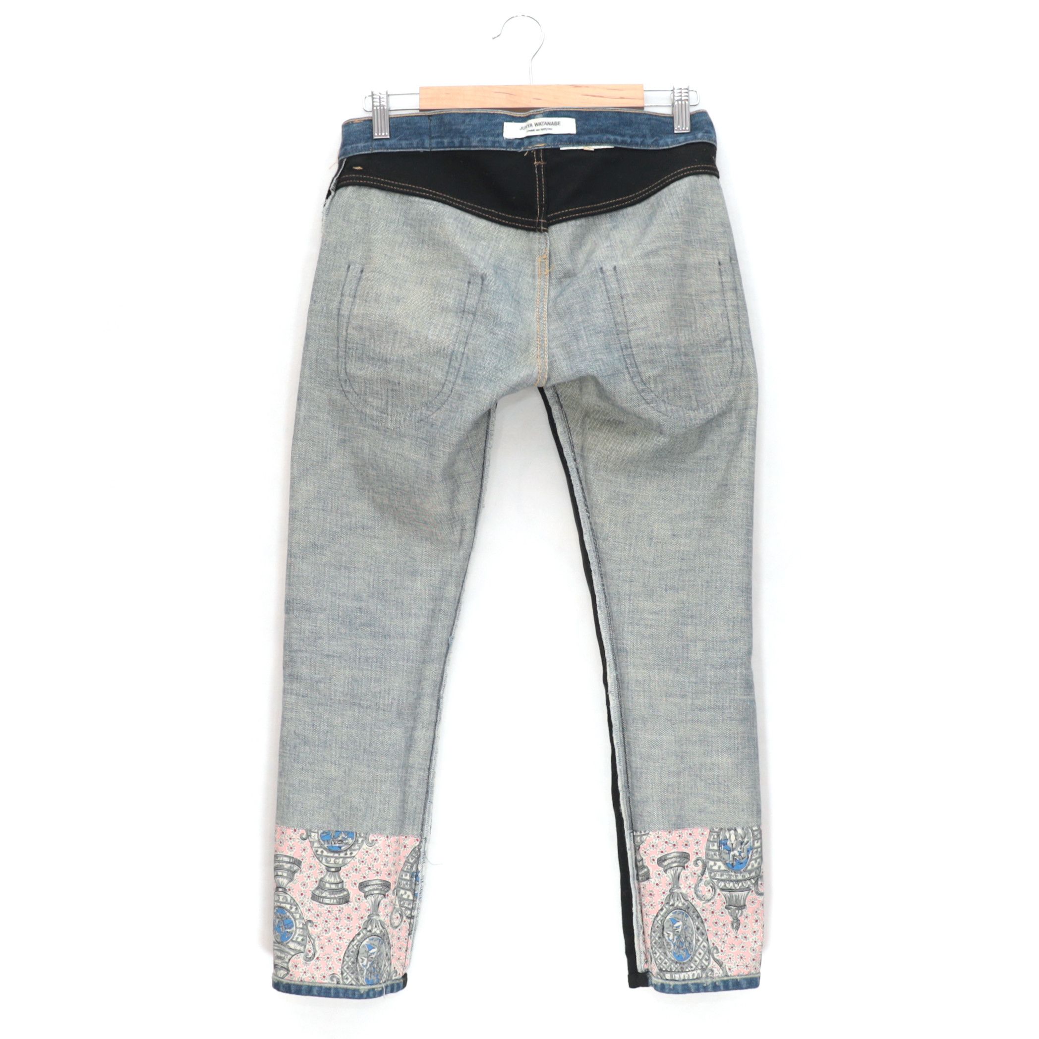 Comme des Garcons Junya Watanabe Comme Des Garcon Denim Floral Black Blue Side Size 32" / US 10 / IT 46 - 4 Thumbnail