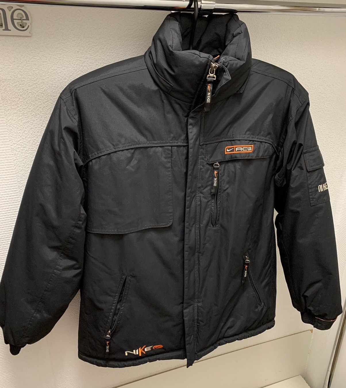 Nike Acg black heavy coat jacket L sz vintage