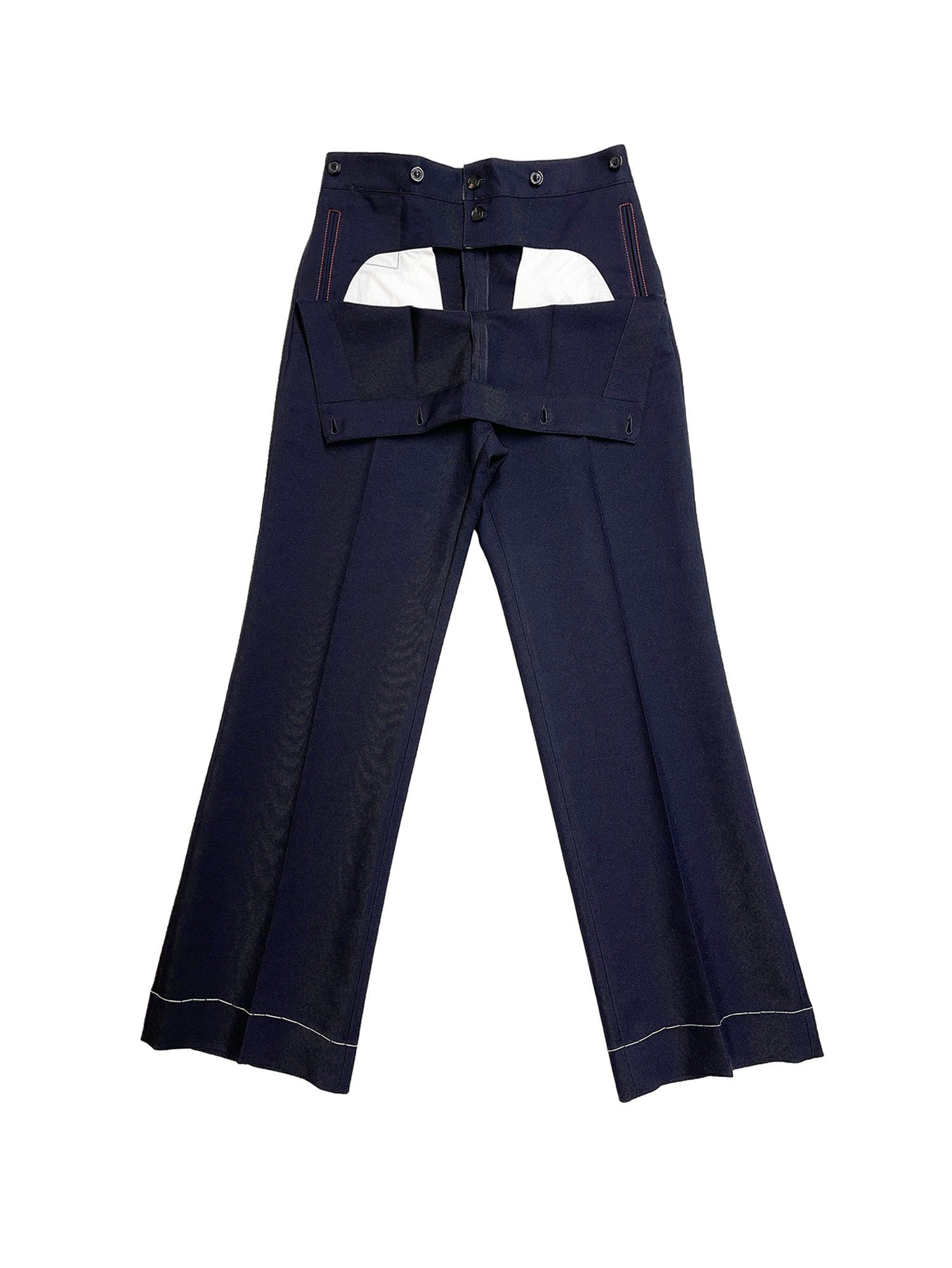 Maison Margiela New — SS20 Tailored Flap Front Trousers Size US 34 / EU 50 - 3 Thumbnail