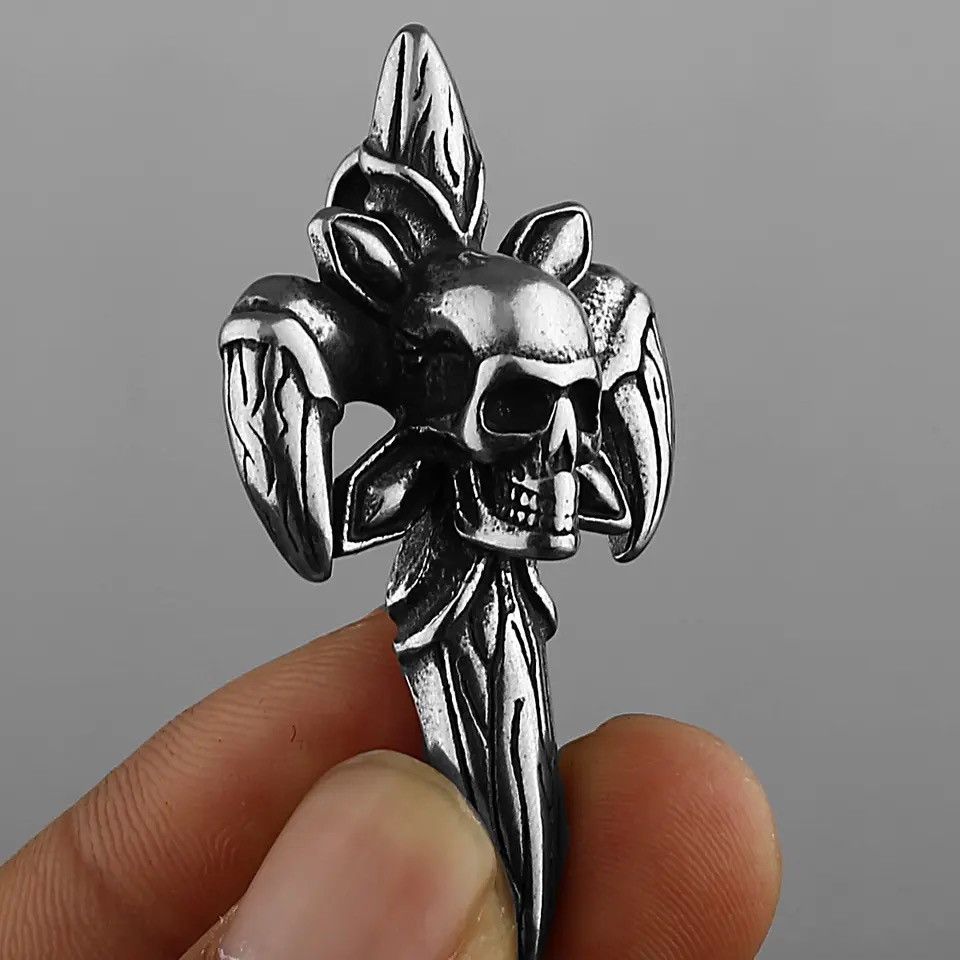 Jewelry Gothic Vintage Skull Necklace Size ONE SIZE - 3 Thumbnail