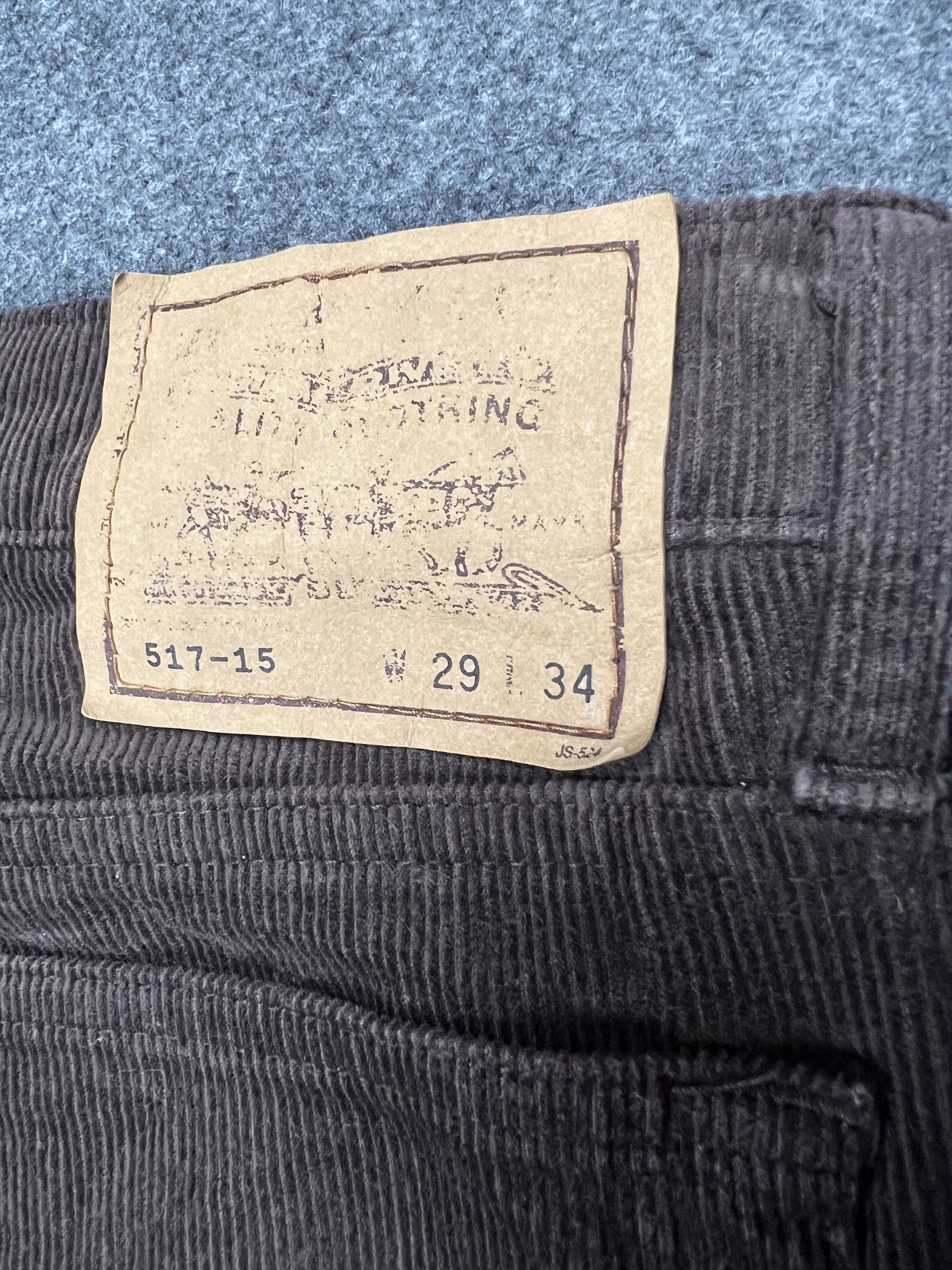 Levi's × Vintage Cordrouy LEVIS 517 Bootcut White Tab Size US 29 - 8 Thumbnail