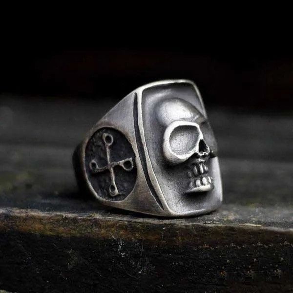 Jewelry Gothic Punk Skull Mask Ring Size ONE SIZE - 3 Thumbnail