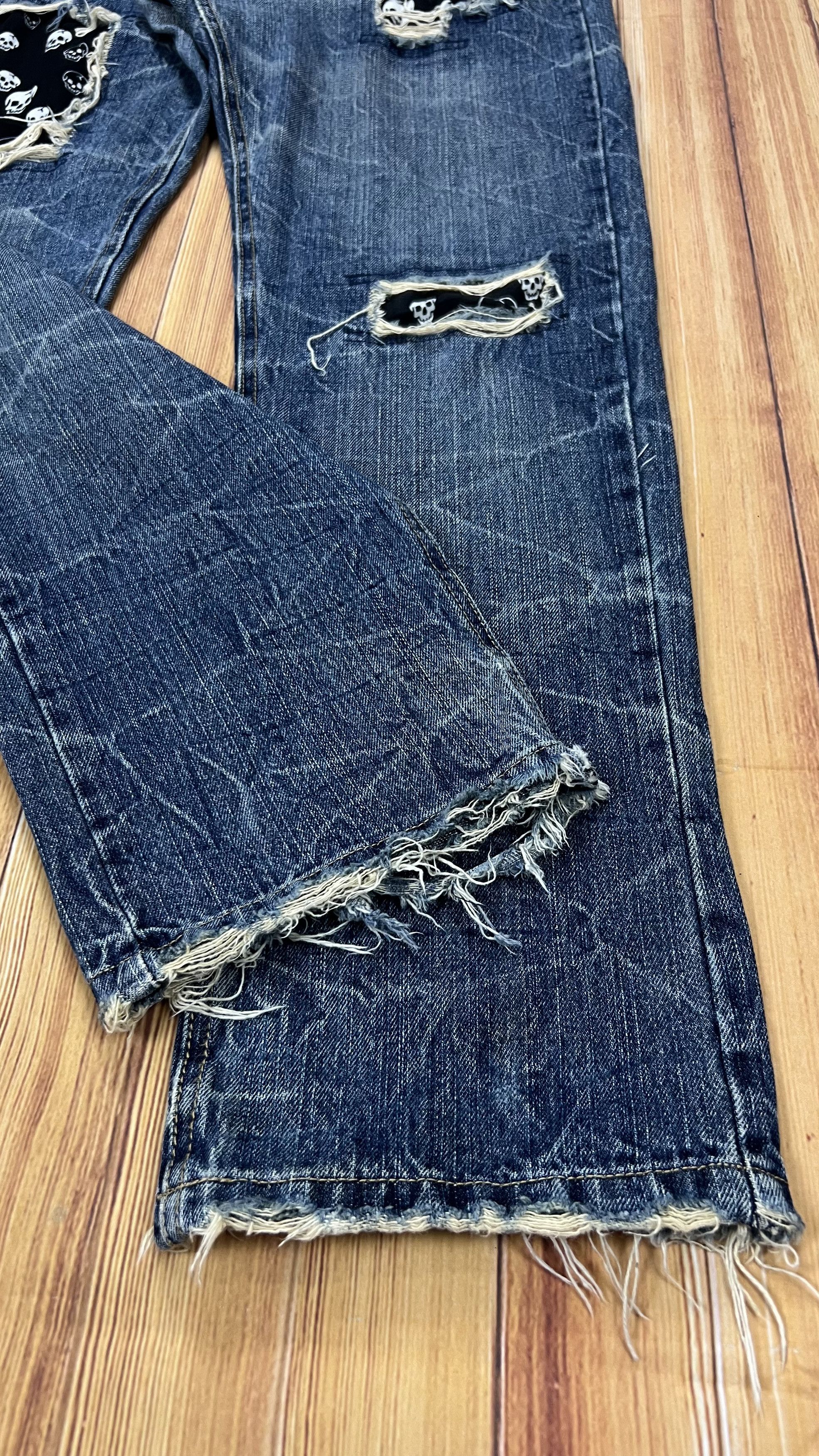 Japanese Brand Skulls Playchess Double Waist Jeans Size US 31 - 11 Thumbnail