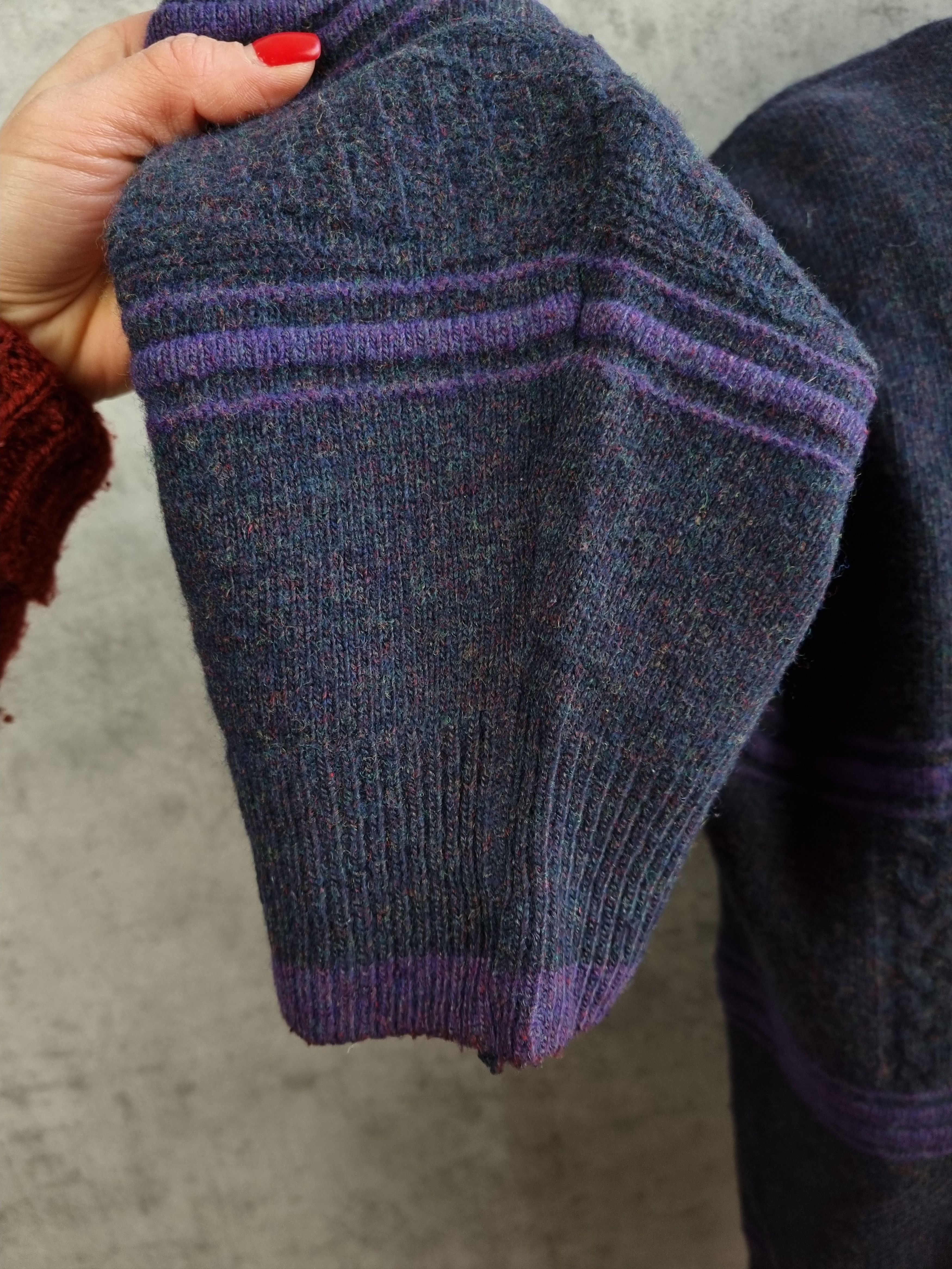 Adidas × Vintage Vintage 80s Adidas Knitted Wool Sweater German Pullover Size US L / EU 52-54 / 3 - 12 Thumbnail
