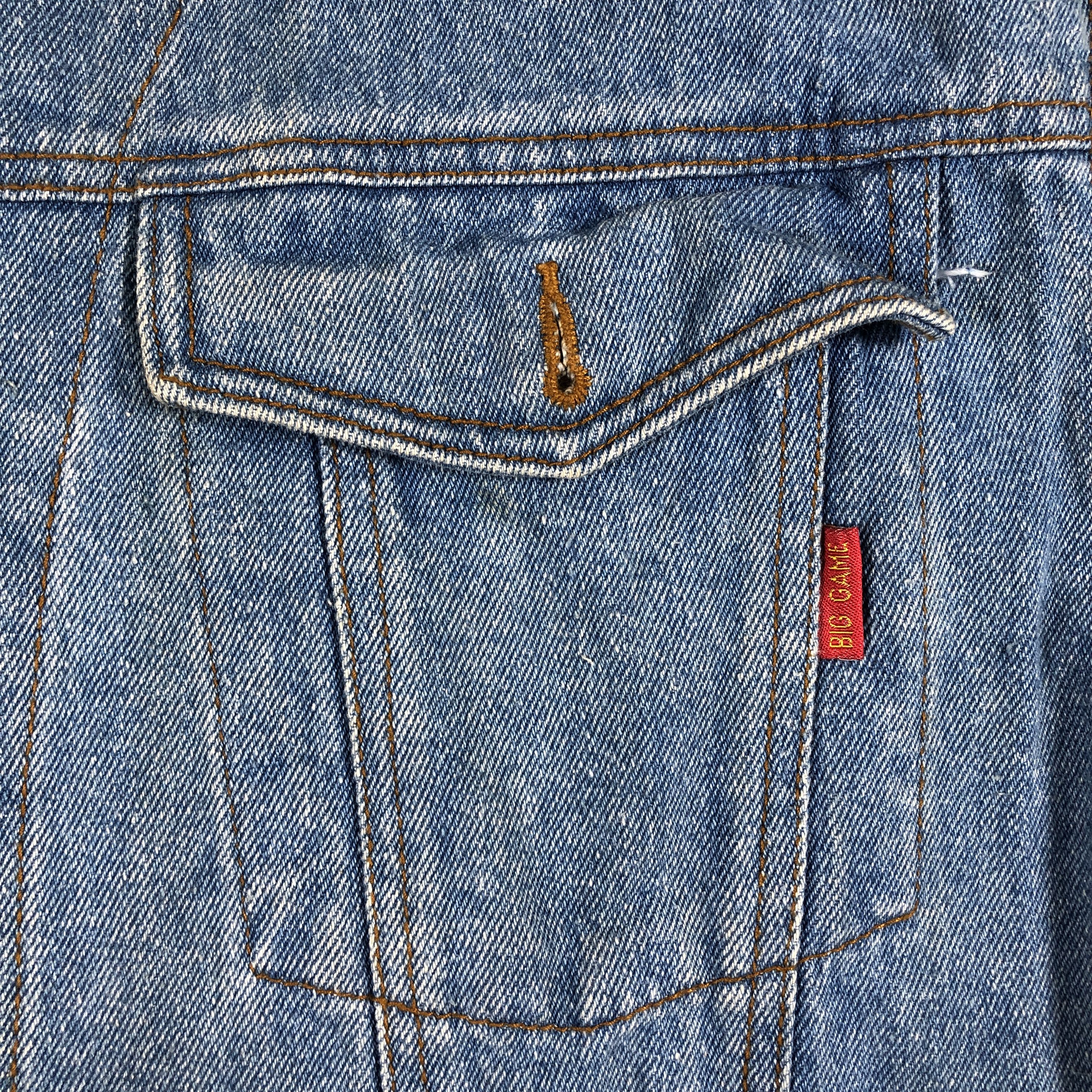 Japanese Brand × Vintage Big Game Romantic Face Sleeveless Trucker Denim Jacket Size US M / EU 48-50 / 2 - 5 Thumbnail