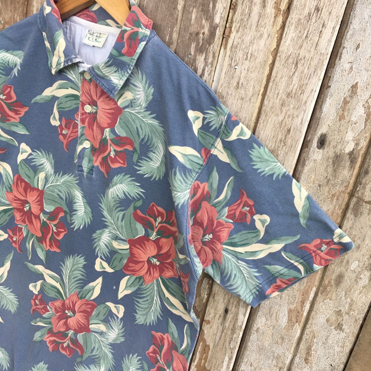 L.L. Bean Thrashed Faded Vintage LL Bean polo shirt ERD GRUNGE Size US M / EU 48-50 / 2 - 5 Thumbnail