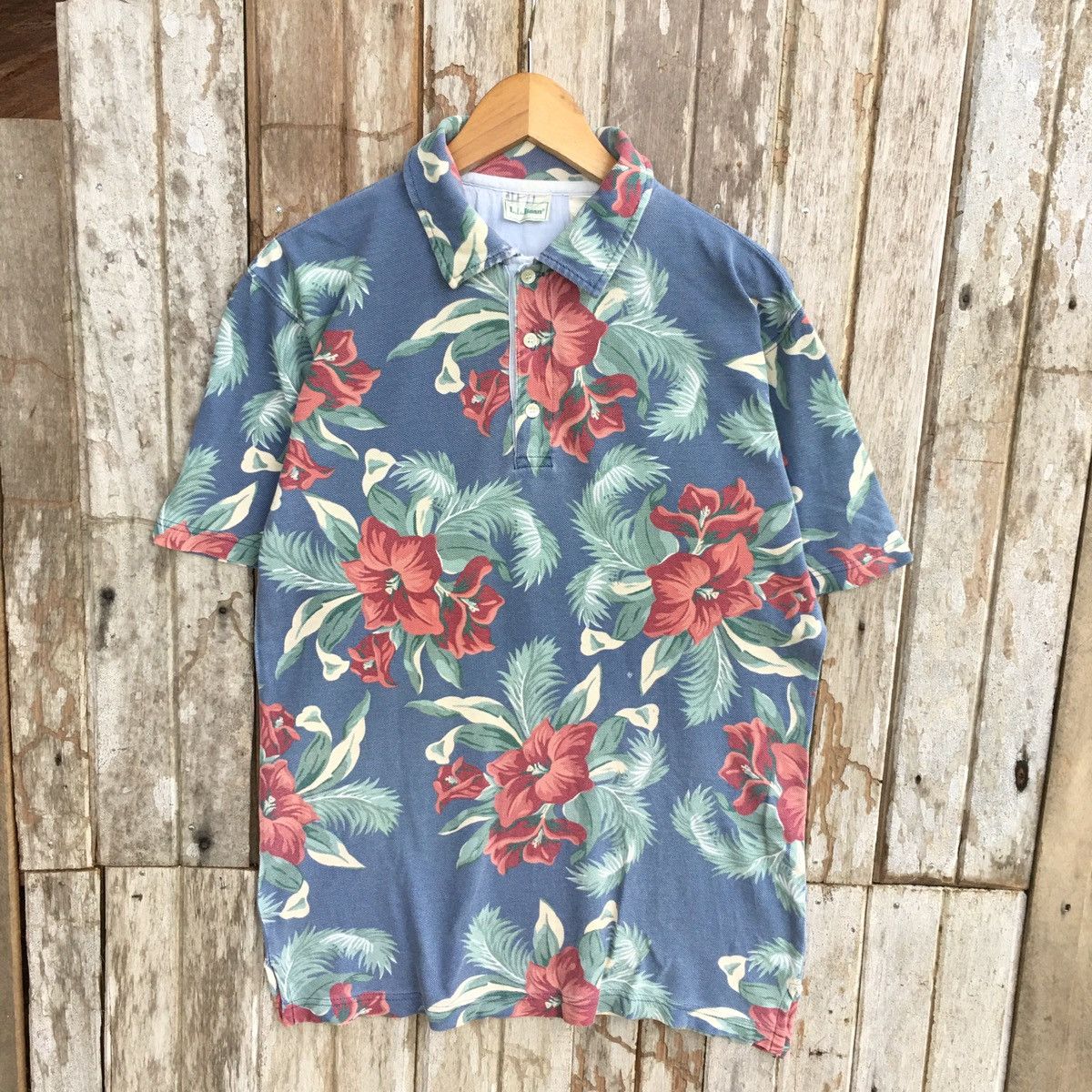 L.L. Bean Thrashed Faded Vintage LL Bean polo shirt ERD GRUNGE Size US M / EU 48-50 / 2 - 1 Thumbnail