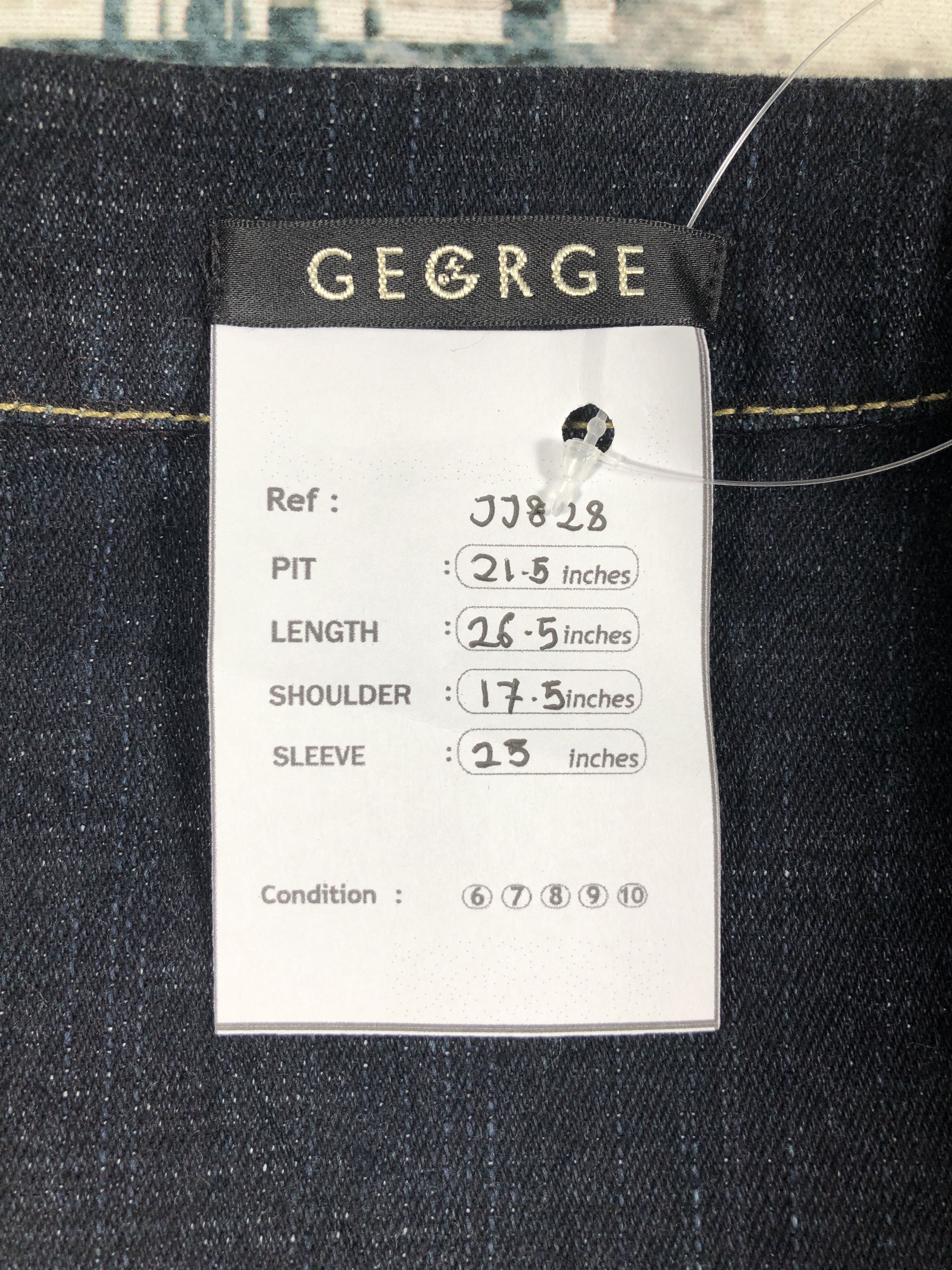 George George Dark Blue Trucker Denim Jacket Size US M / EU 48-50 / 2 - 5 Thumbnail