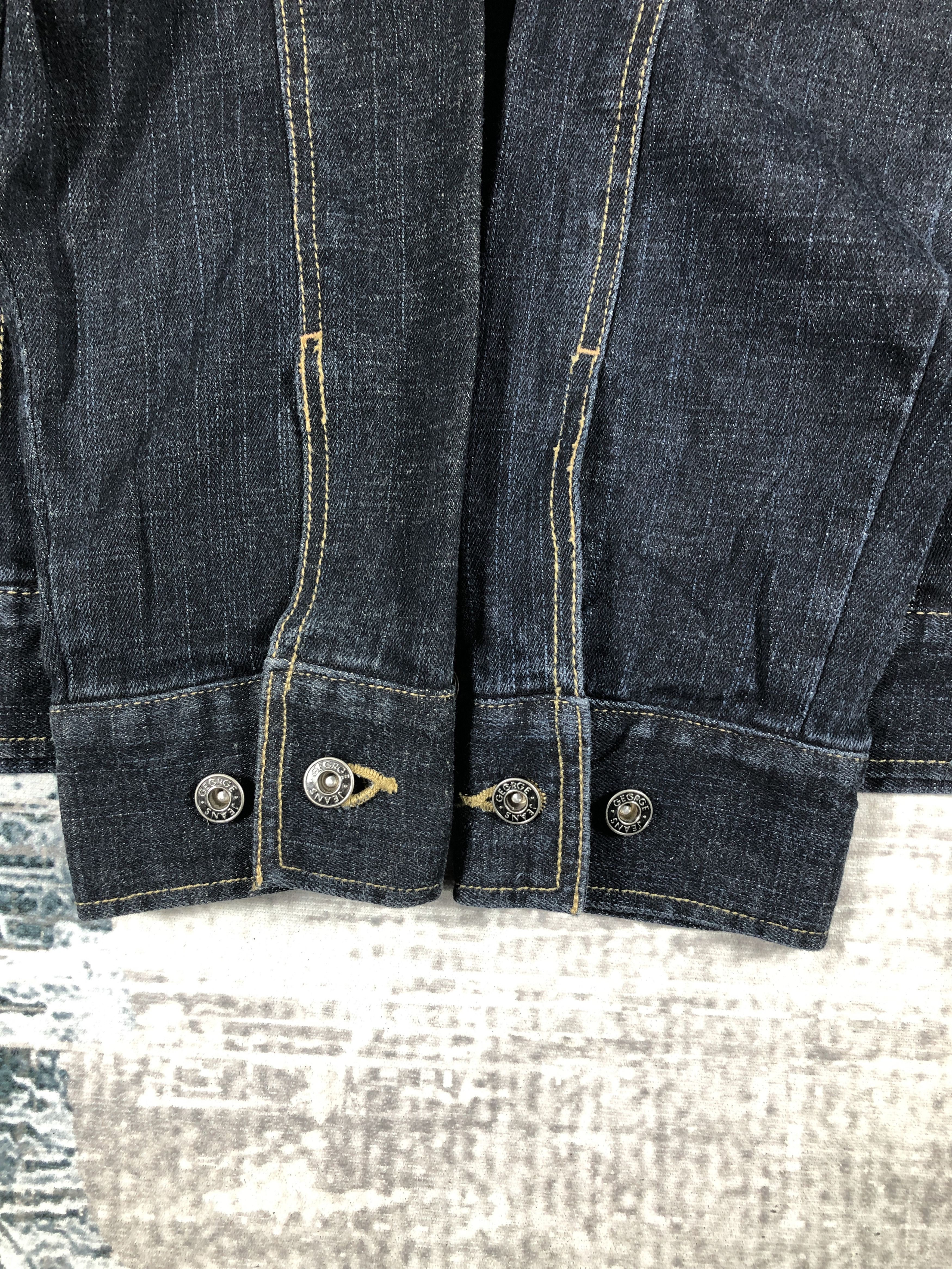 George George Dark Blue Trucker Denim Jacket Size US M / EU 48-50 / 2 - 4 Thumbnail