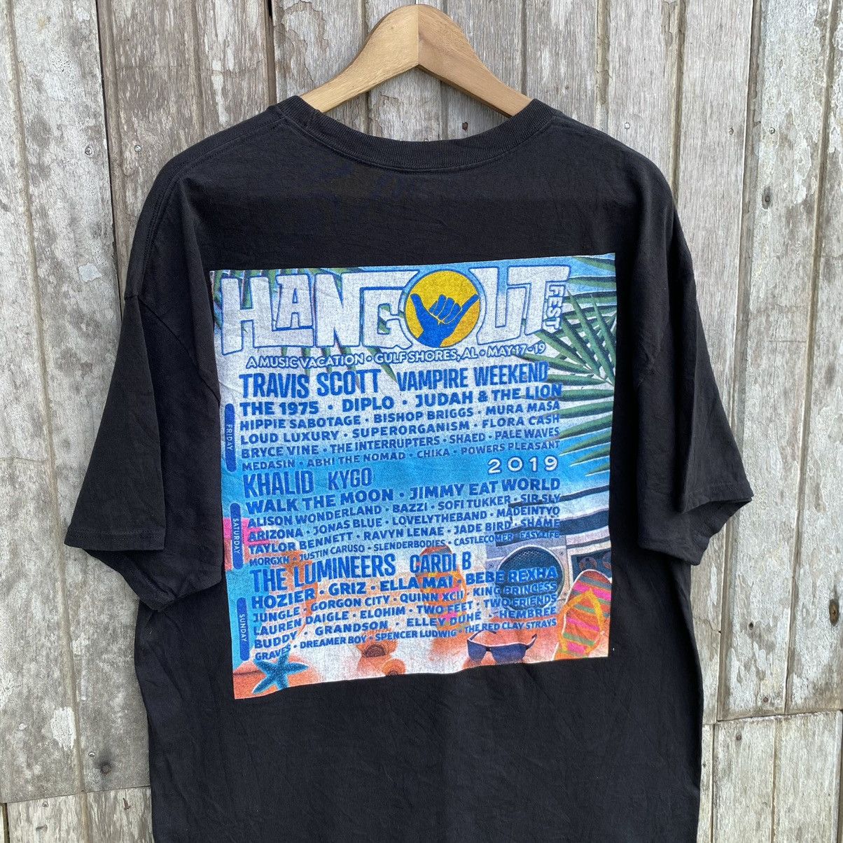 Faded Travis Scott Vampire Weekend The 1975 HangOut Fest Tee